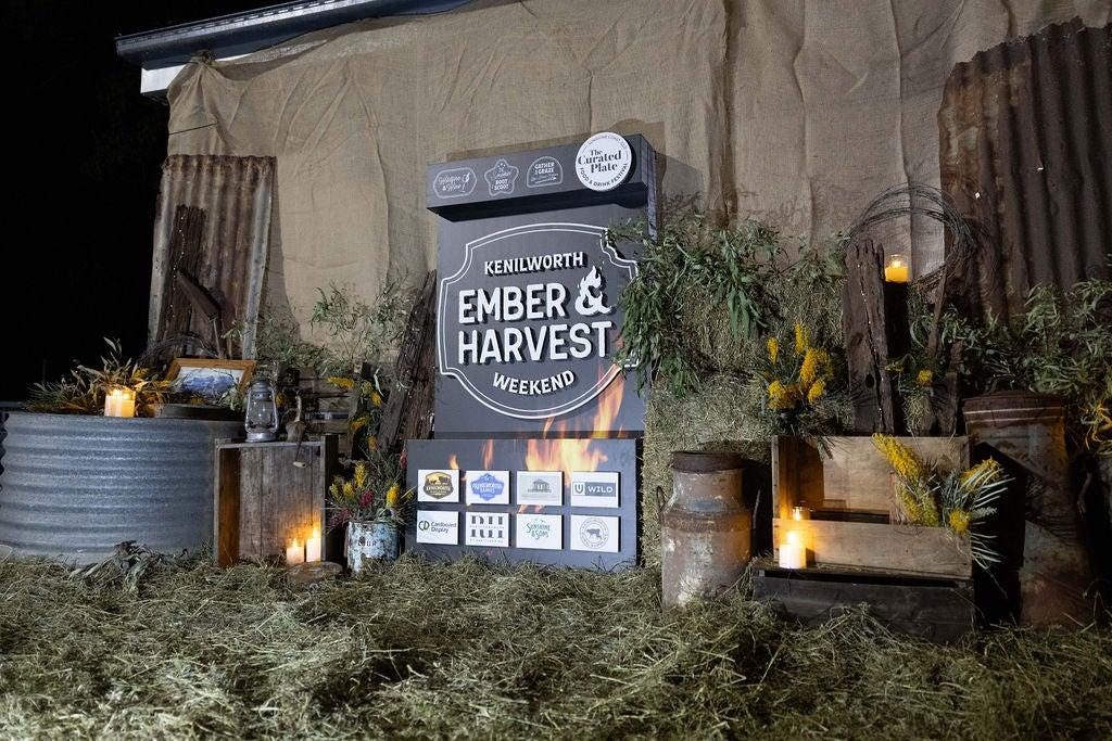 Ember and harvest signage