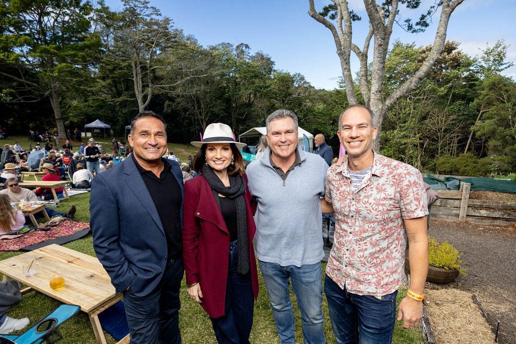 Peter Kuruvita, Festival Culinary Director; Mayor Natoli, Sunshine Coast Council; Craig Davidson, CEO of Tourism and Events Queensland; Matt Stoeckel, CEO of Visit Sunshine Coast