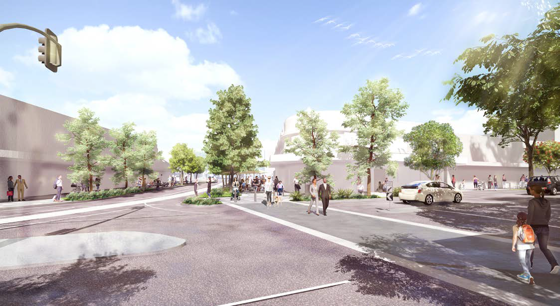 Artist impression view to Mill St from Currie St Nambour