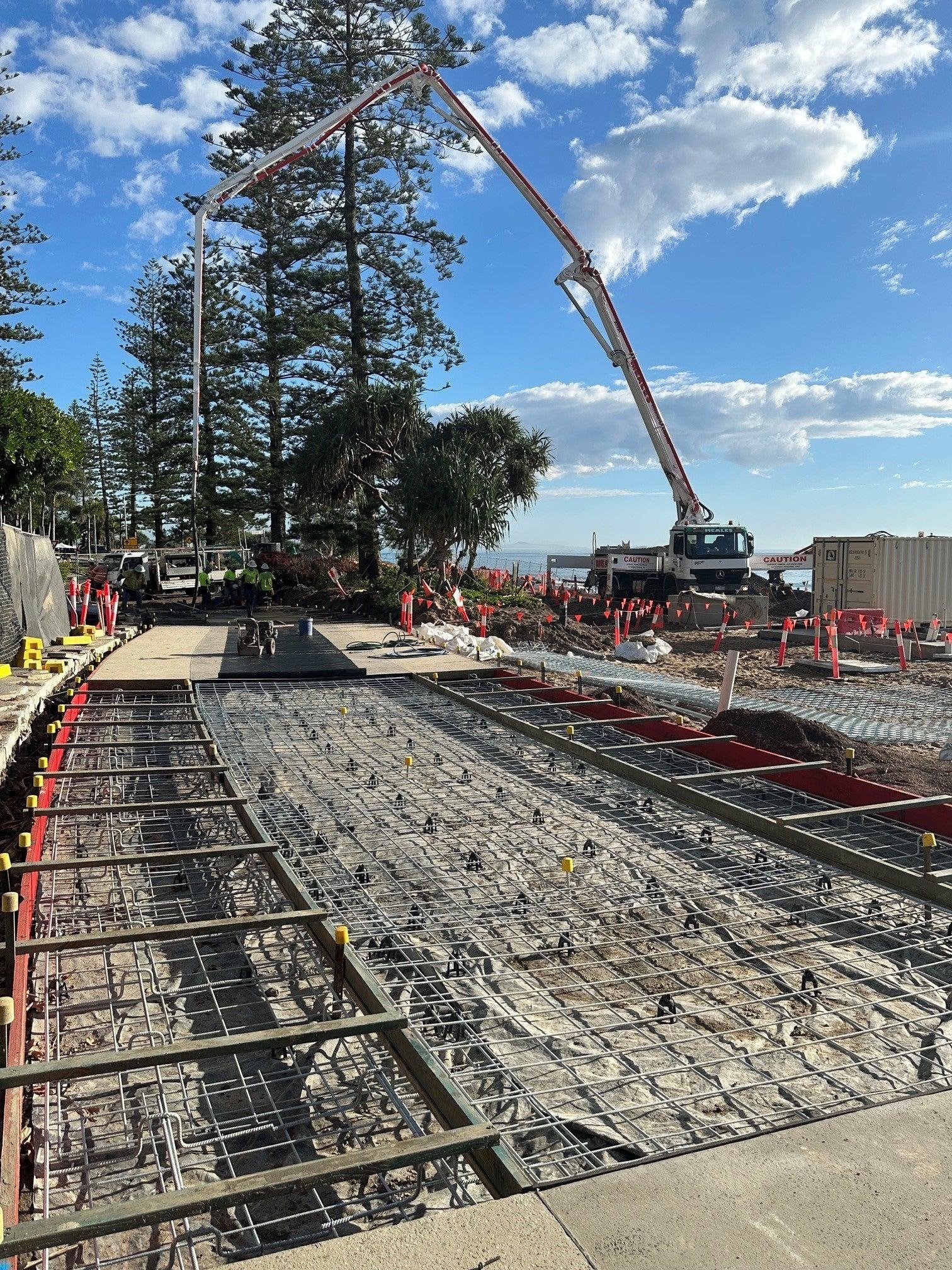 New roadway being installed.