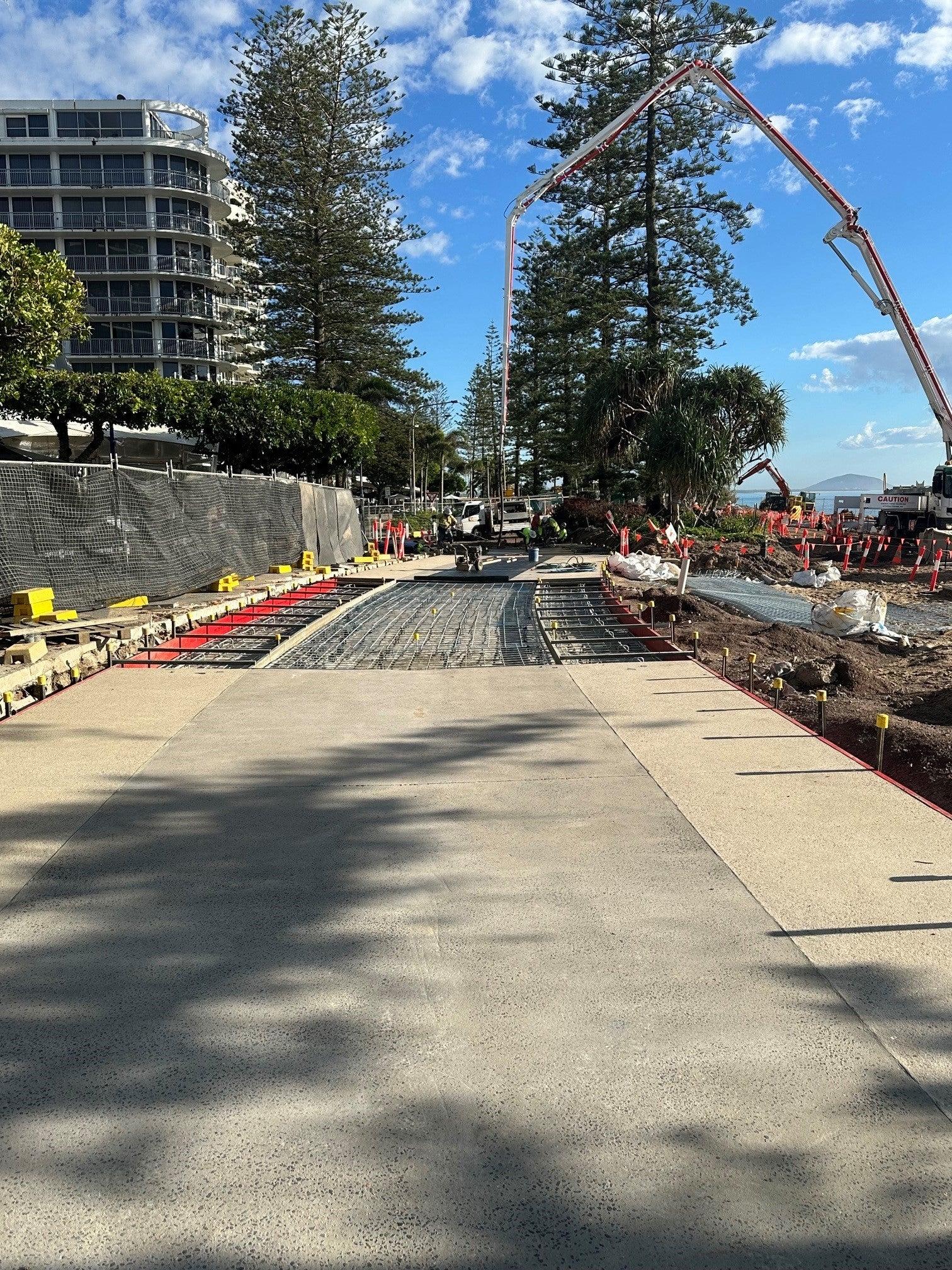 New roadway being installed.