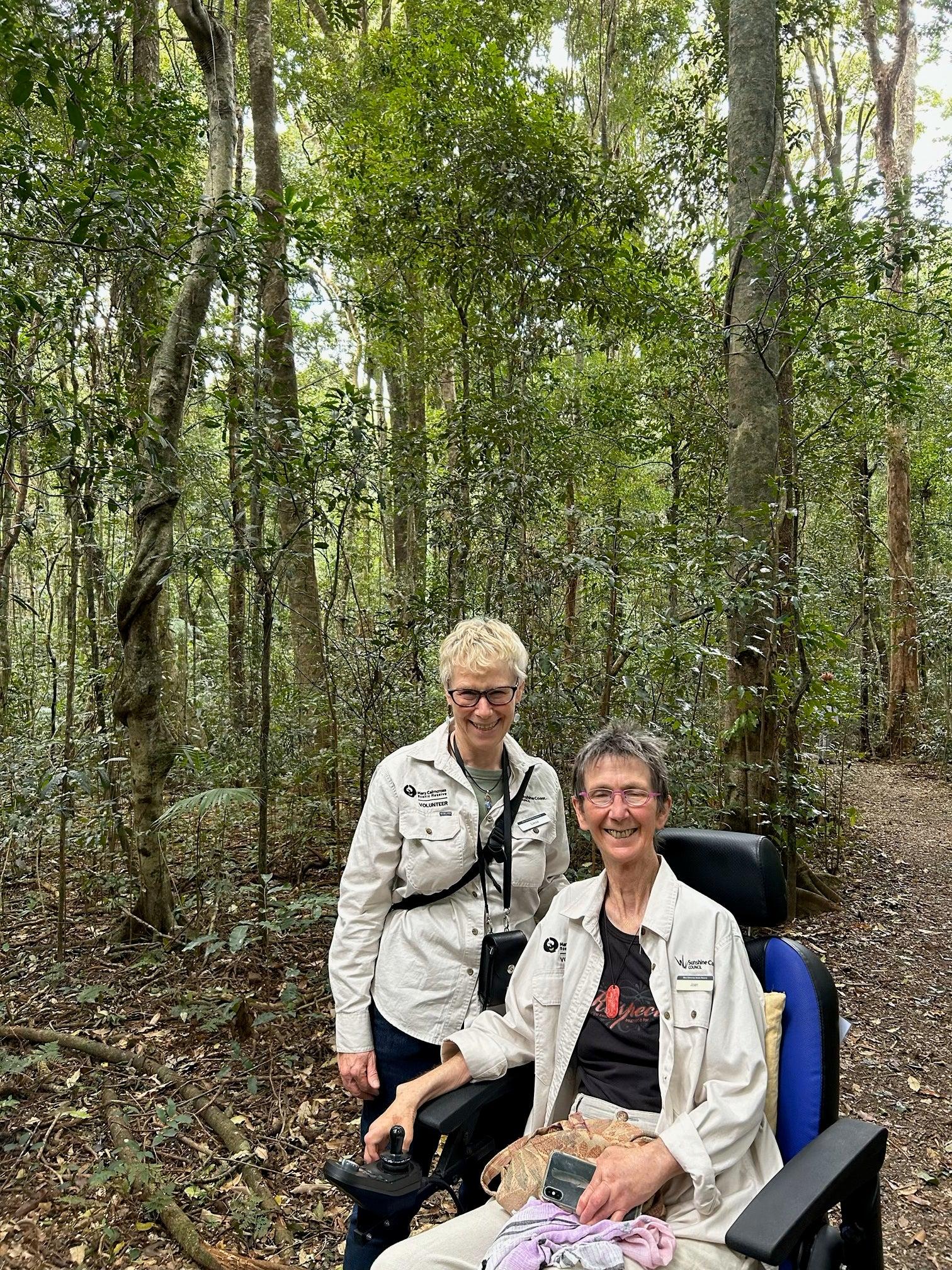 Mary Cairncross Scenic Reserve Volunteers Joan McVilly and Leise Coulter