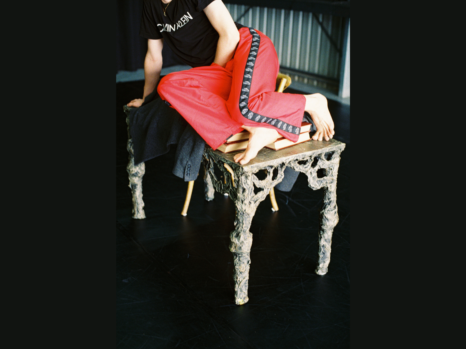 Dancer on a table, LJ Projects, Labyrinth, Images by ArtsCoast