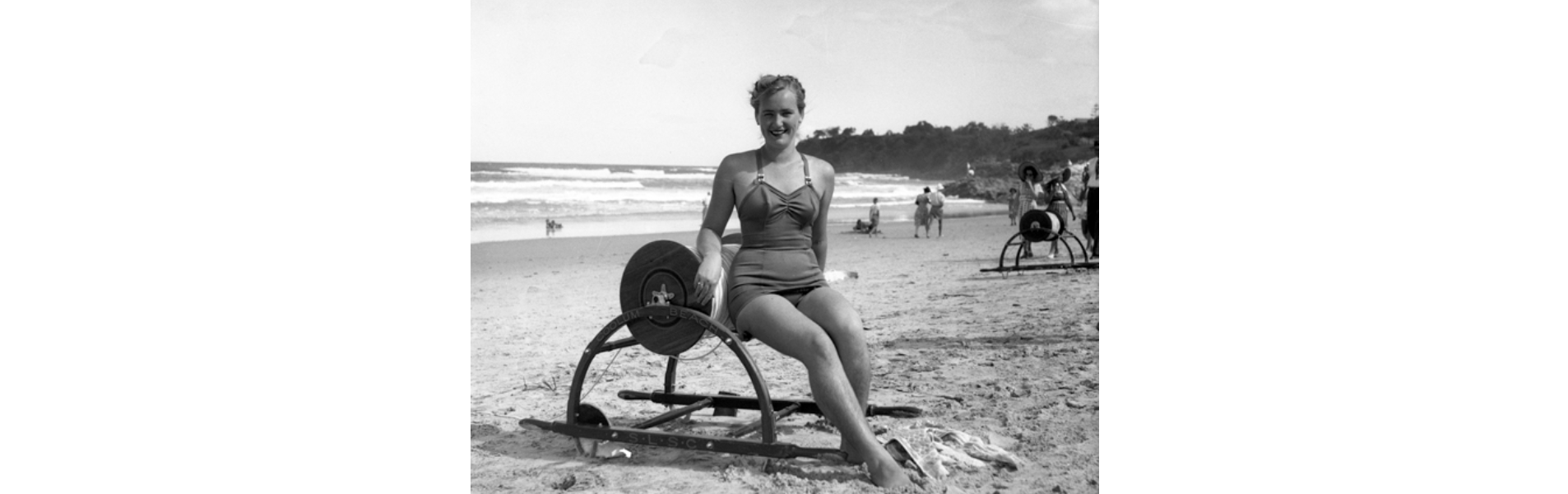 Belle of the Beach contestant at Coolum Beach, December 1950_Picture Sunshine Coast