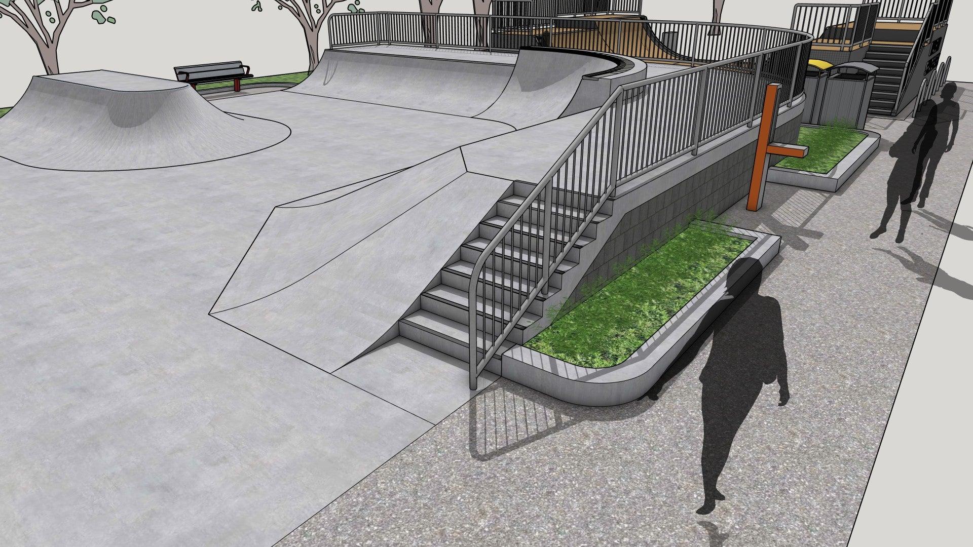 Artist impression of new Maleny Skate Park