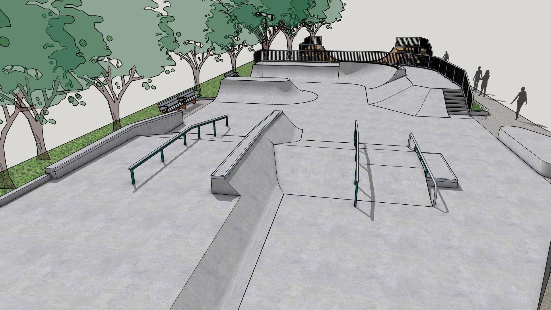 Artist impression of new Maleny Skate Park