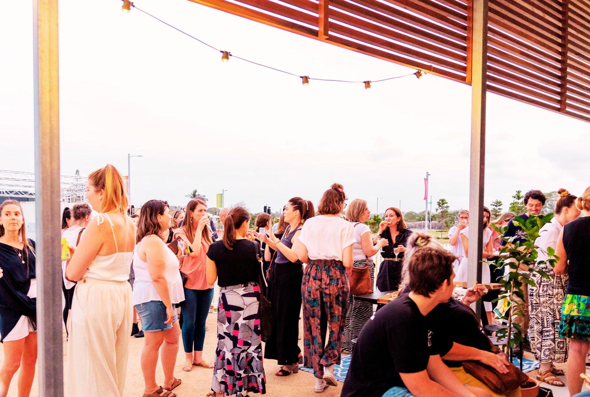 A group of people networking