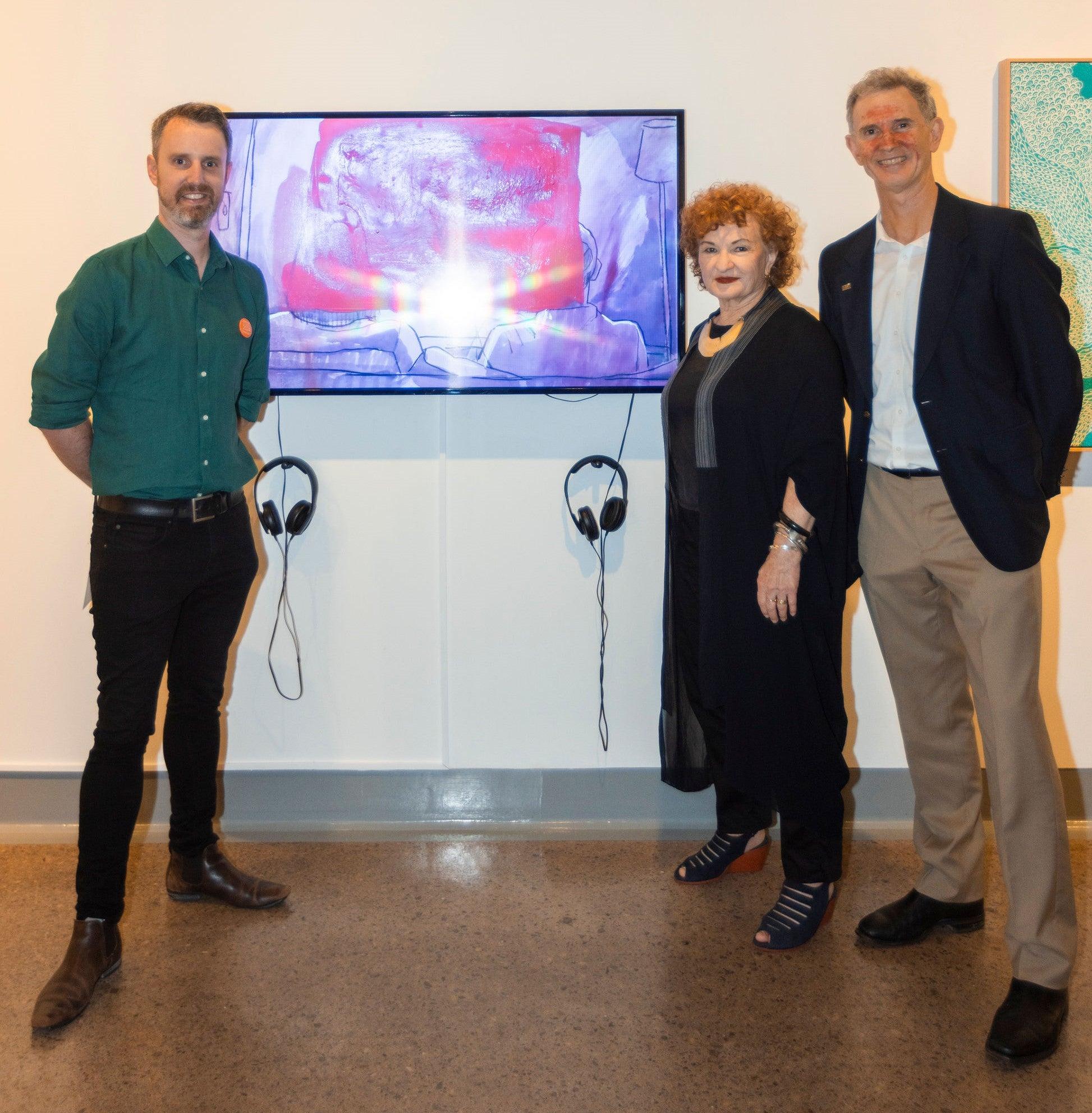 Todd Fuller with John Gallagher and Julie Ewington