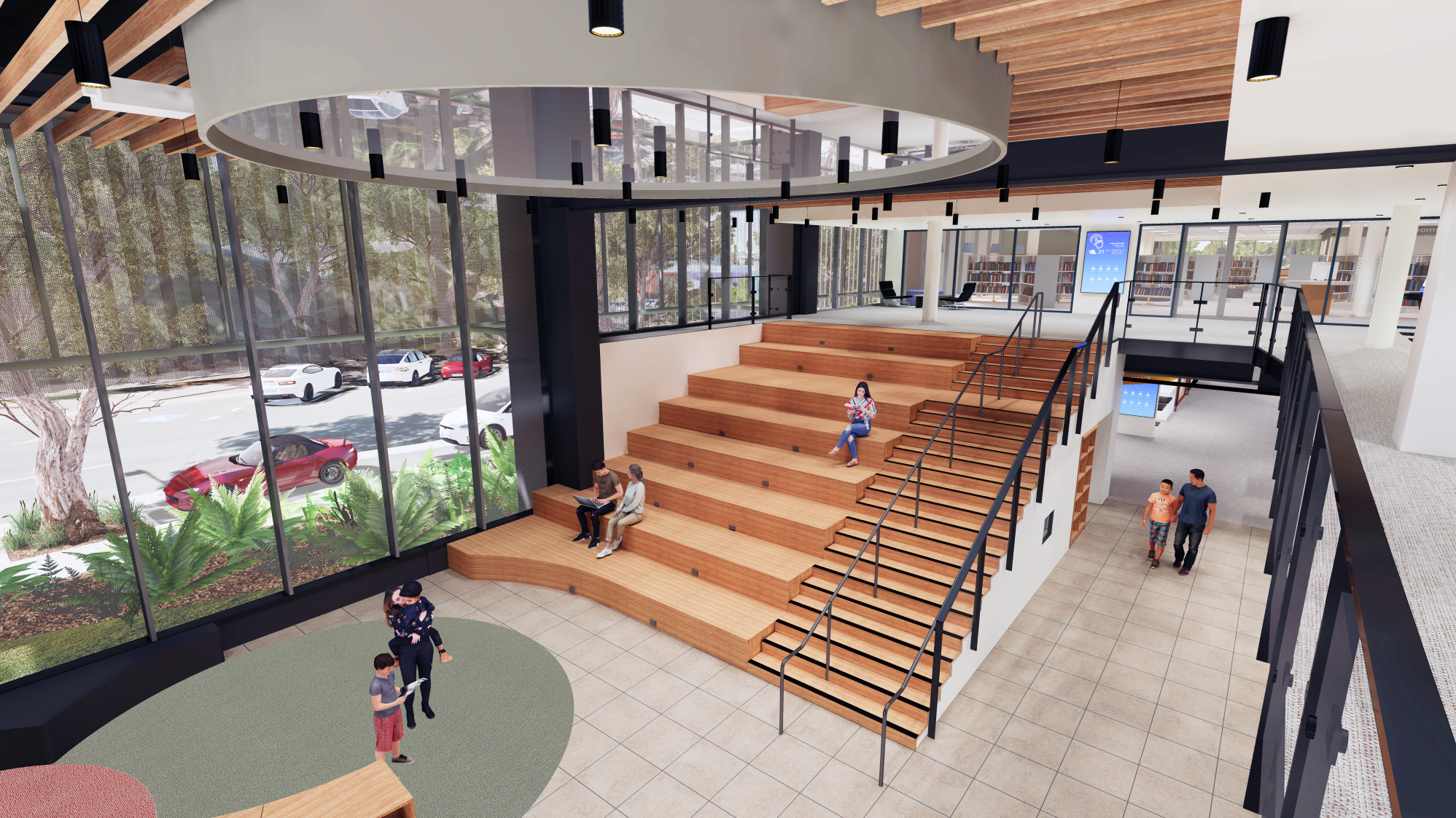 Artist impression – Lobby stairs