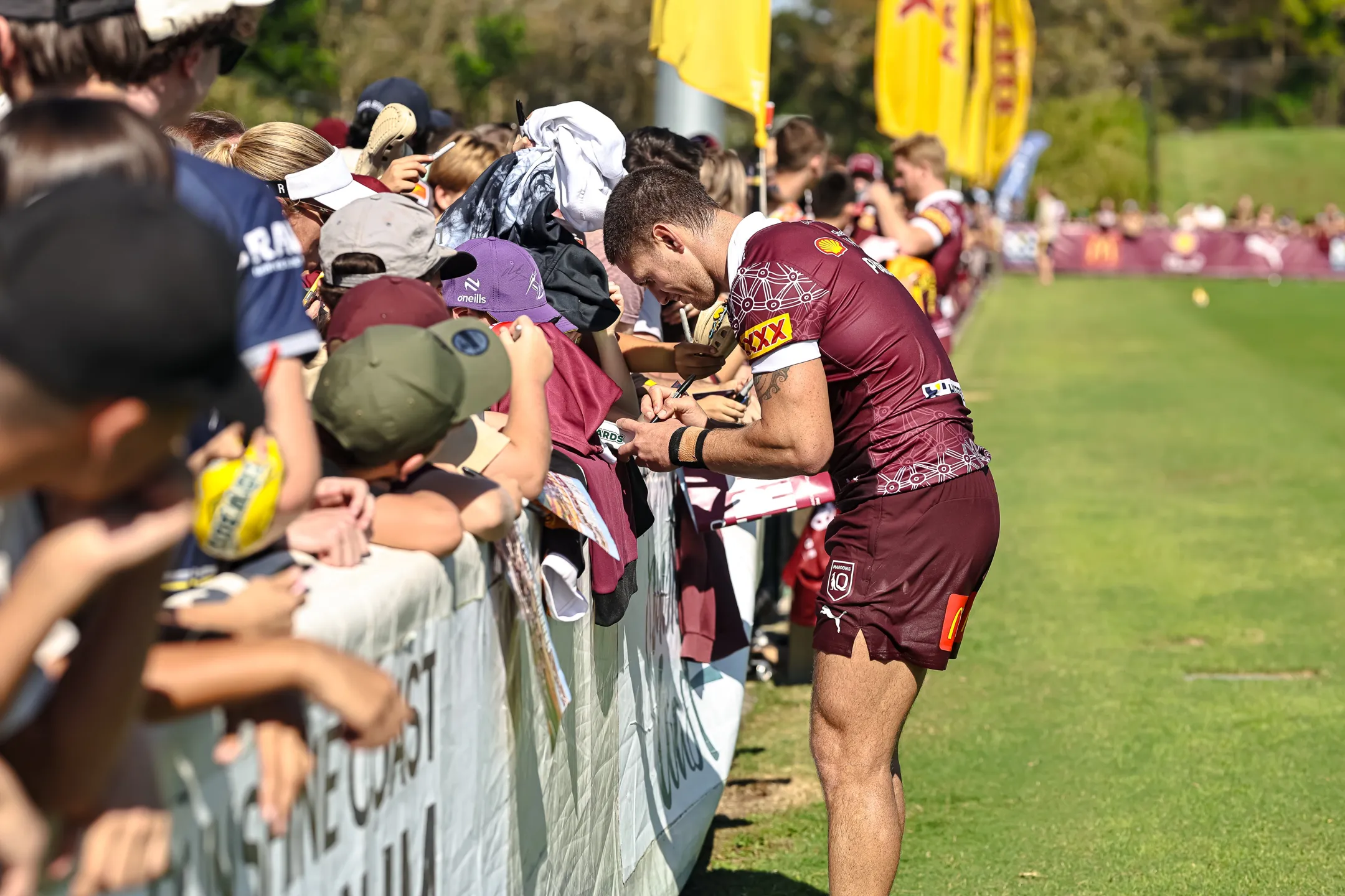 An image about Queensland Maroons Open Training Session