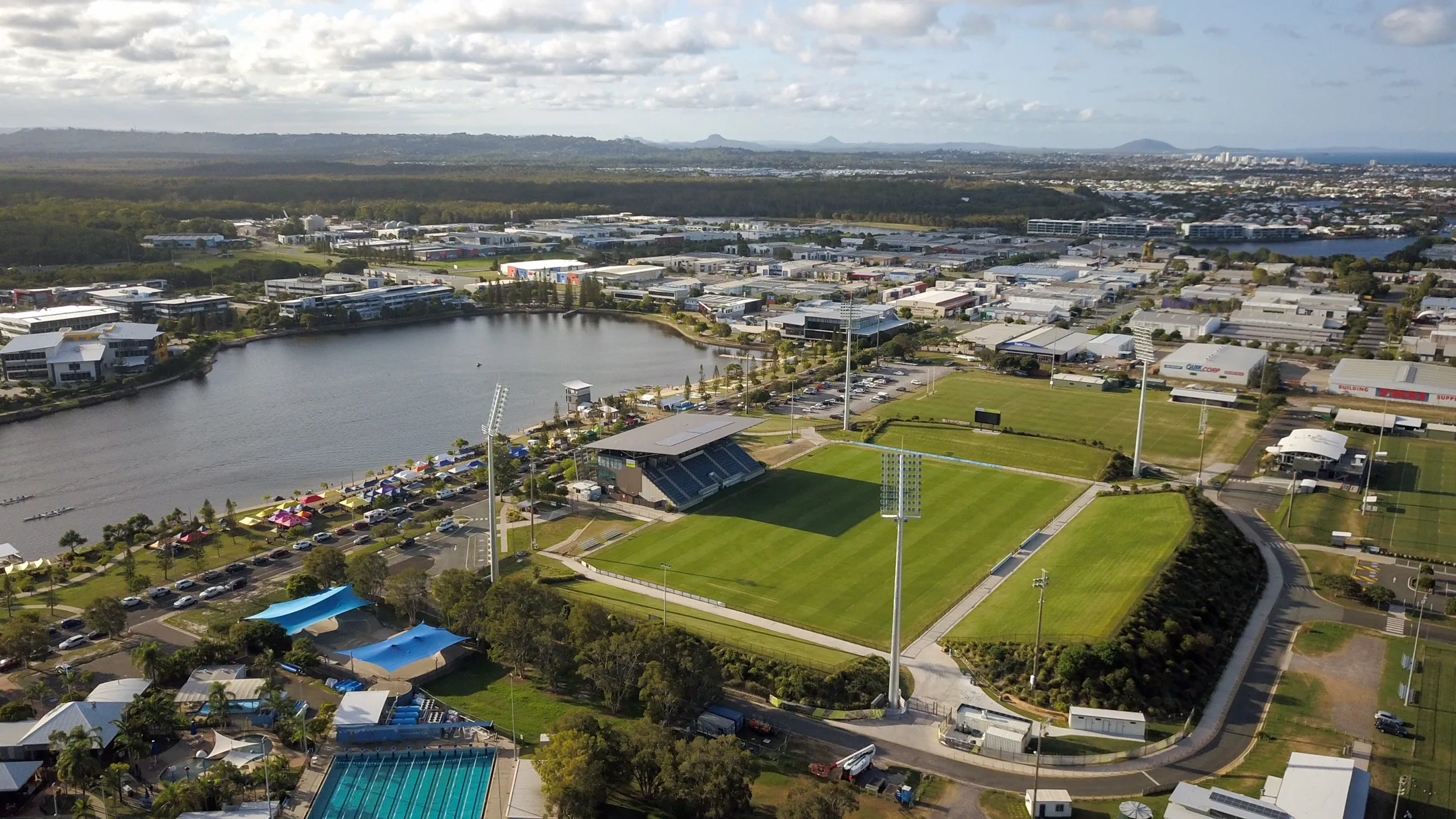 Sunshine Coast Stadium.