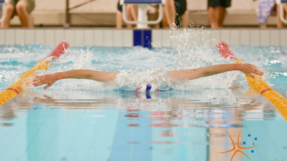 Swimmer doing 'butterfly'