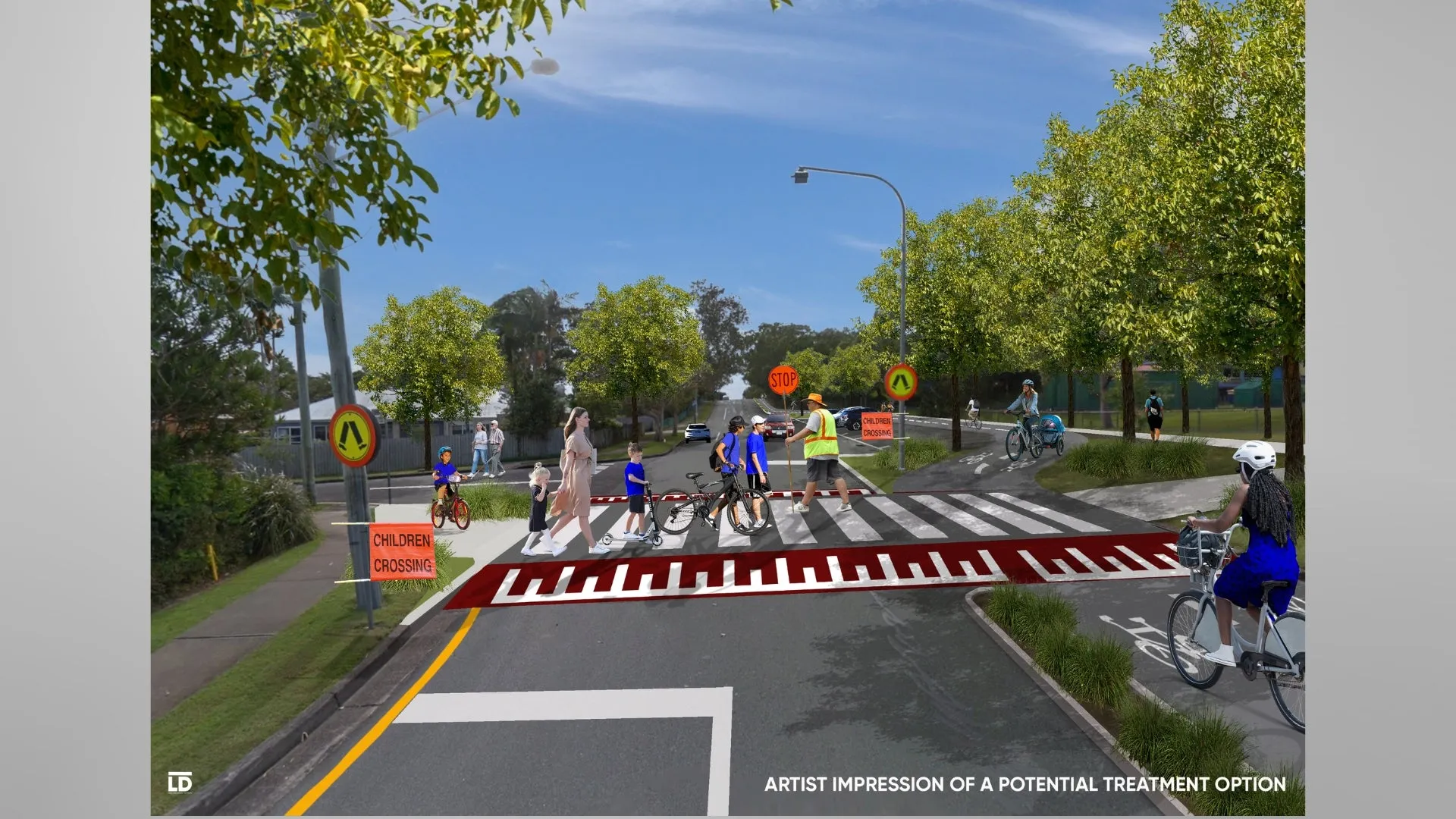 Artist impression of a potential treatment option - George Street, Caloundra