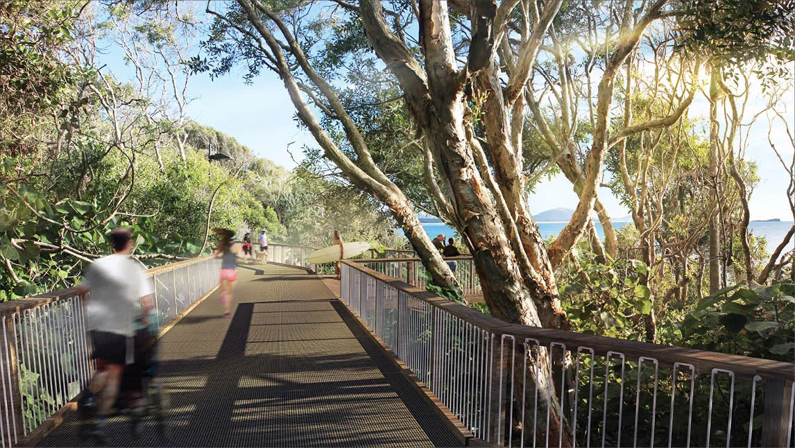 Artist impression of example coastal pathway.