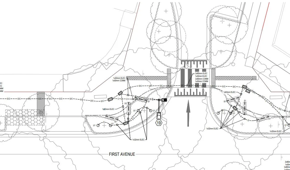 Maroochyodore City Centre telecommunications technical drawing