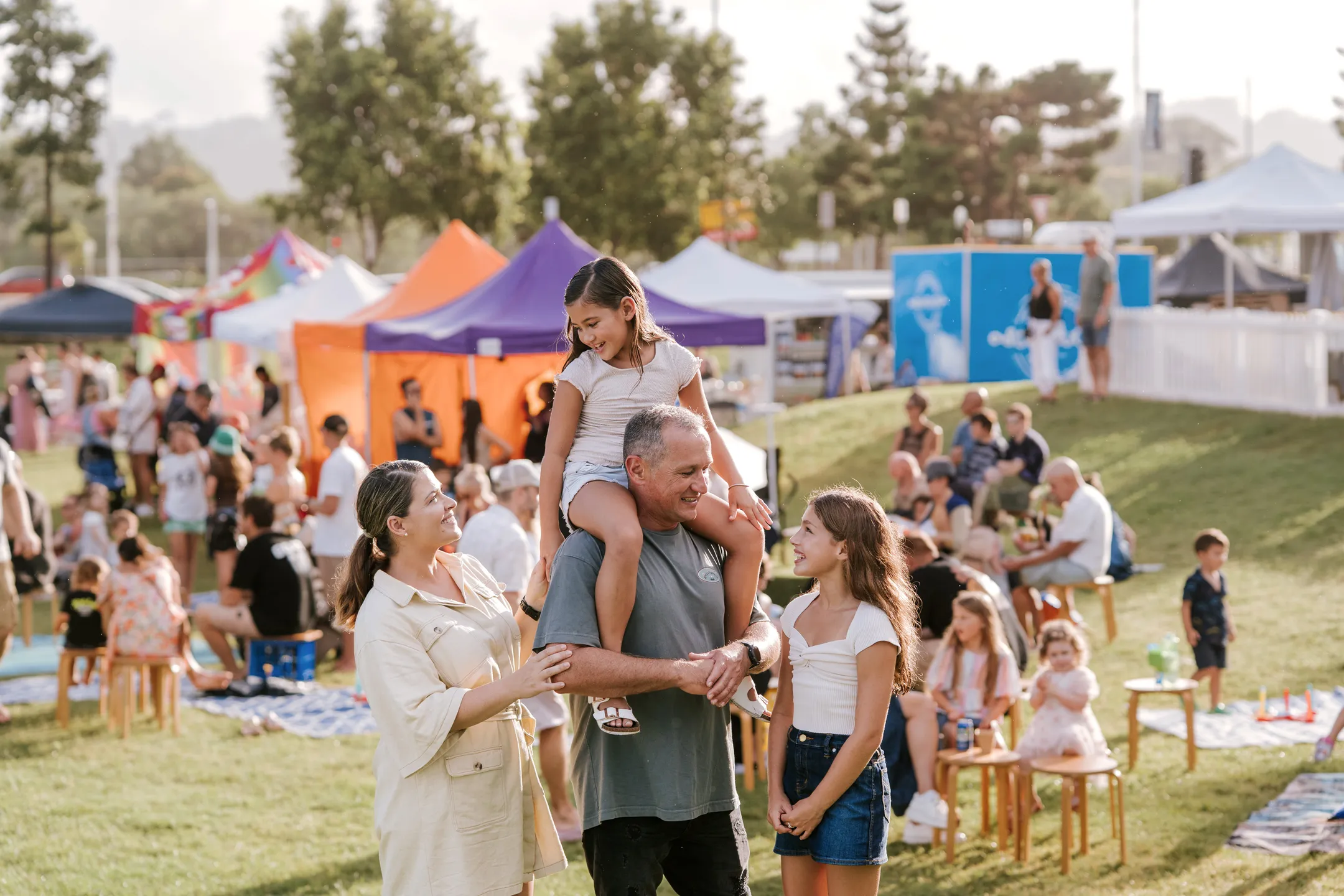 Family enjoying event on the Sunshine Coast