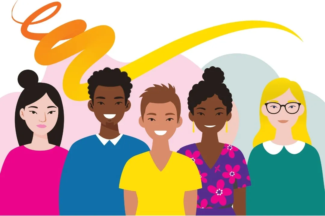 Illustration of multicultural people