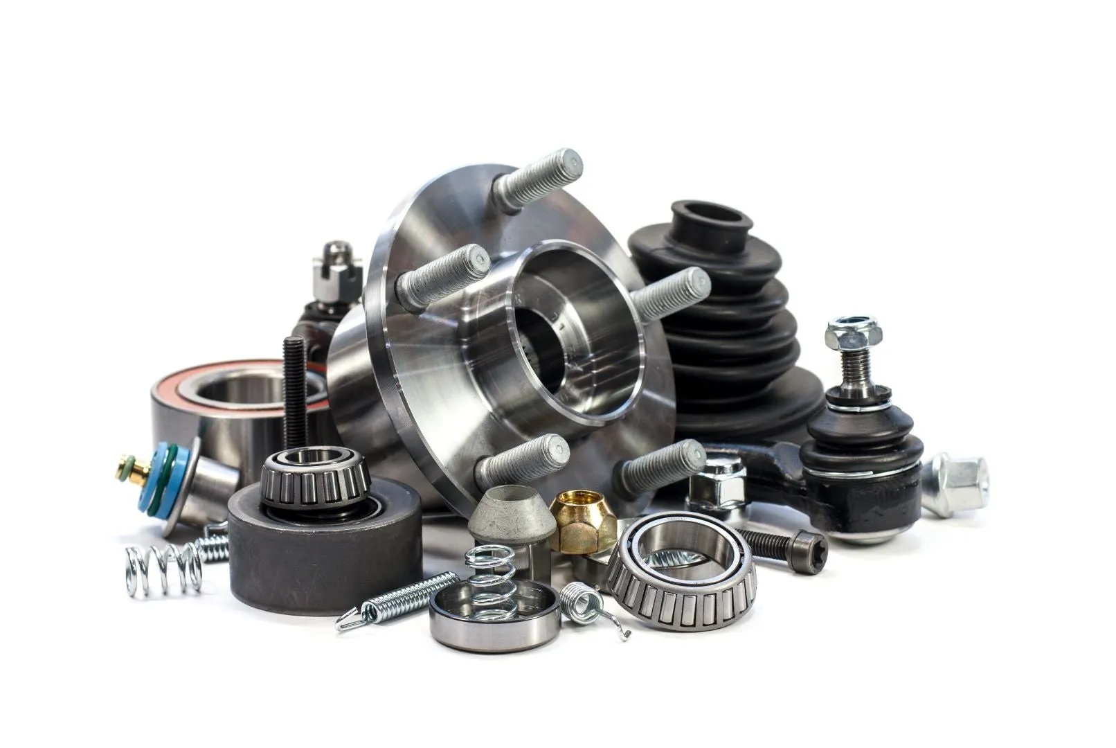Assortment of car parts.