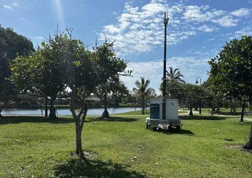 Data trailer at Moondara Park, Wurtulla