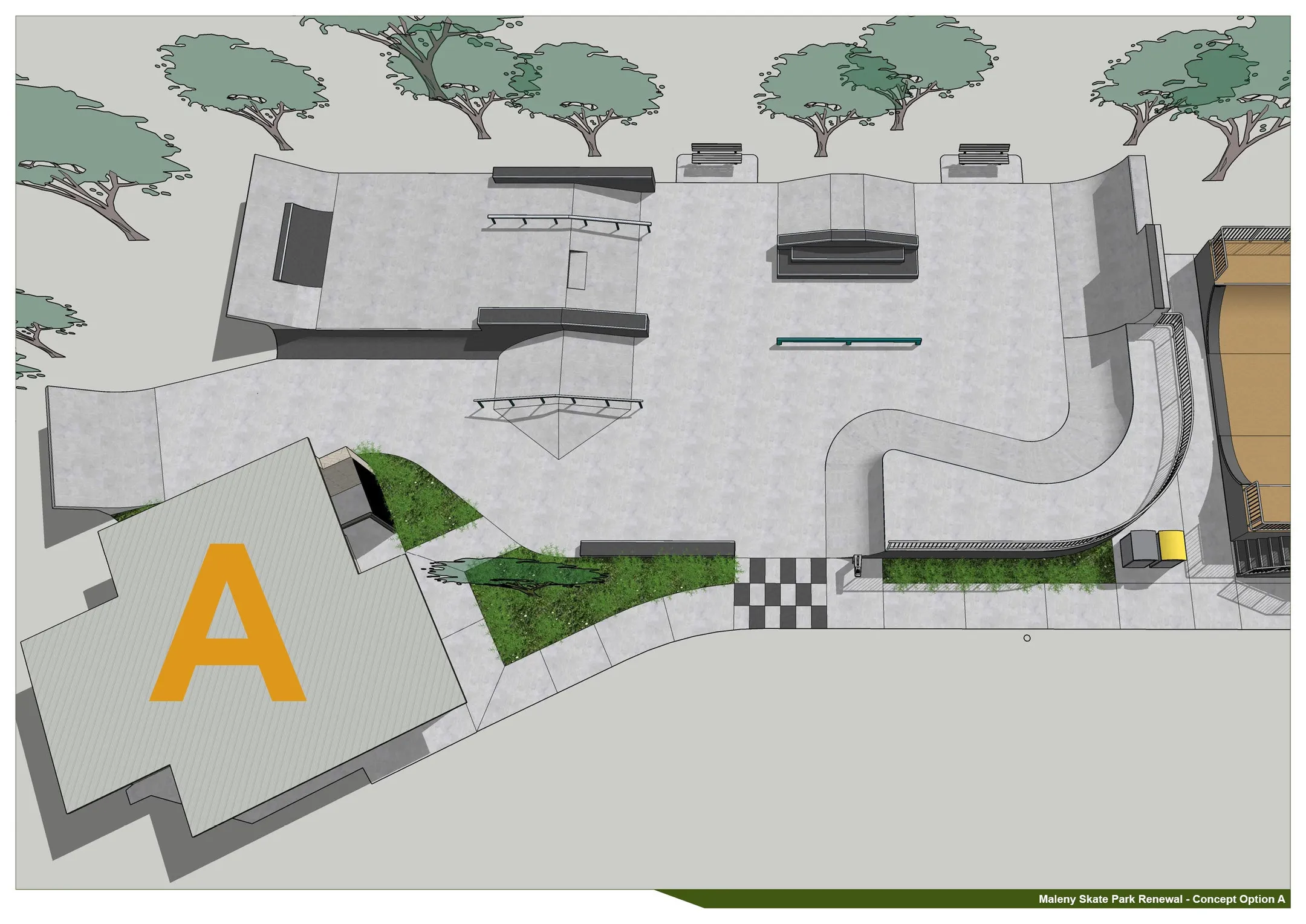 Maleny Skate Park - Option A