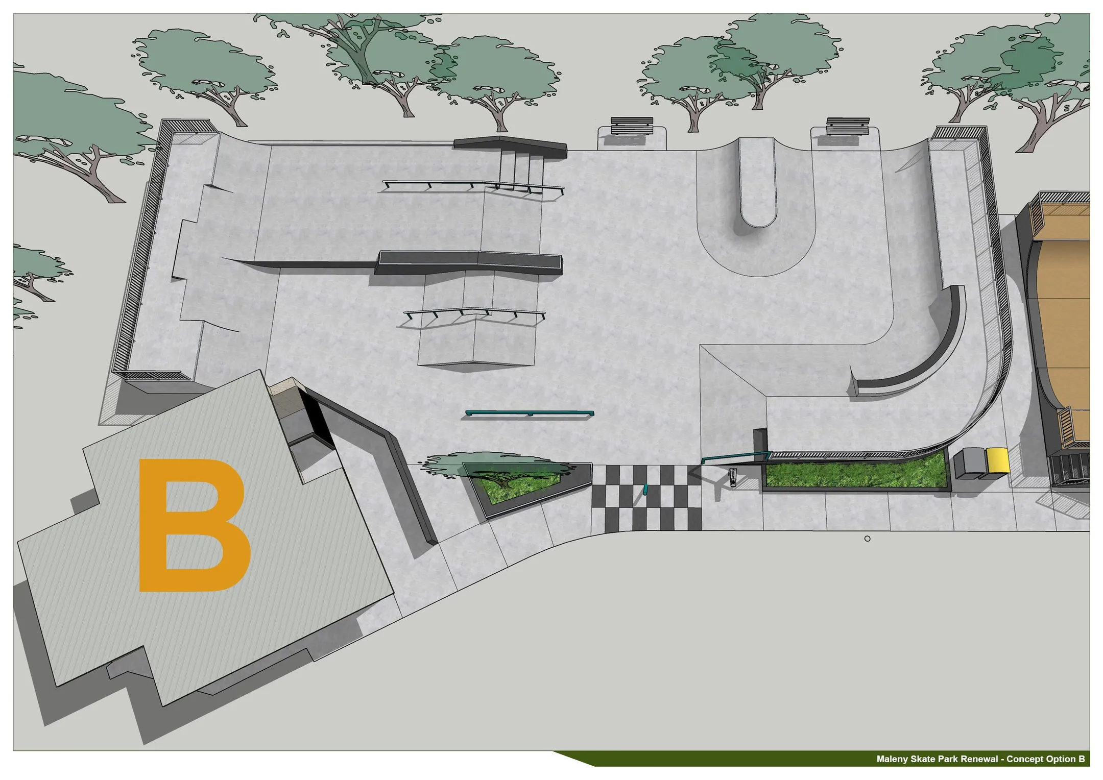 Maleny Skate Park - Option B
