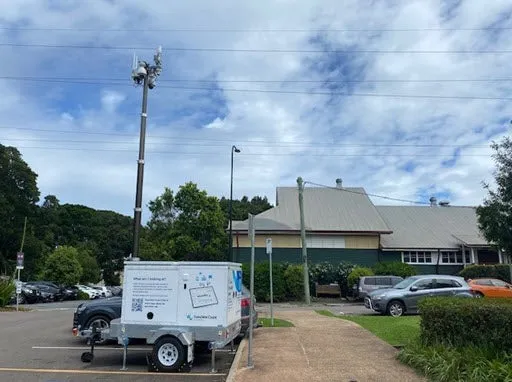Data trailer at Buderim Village Park