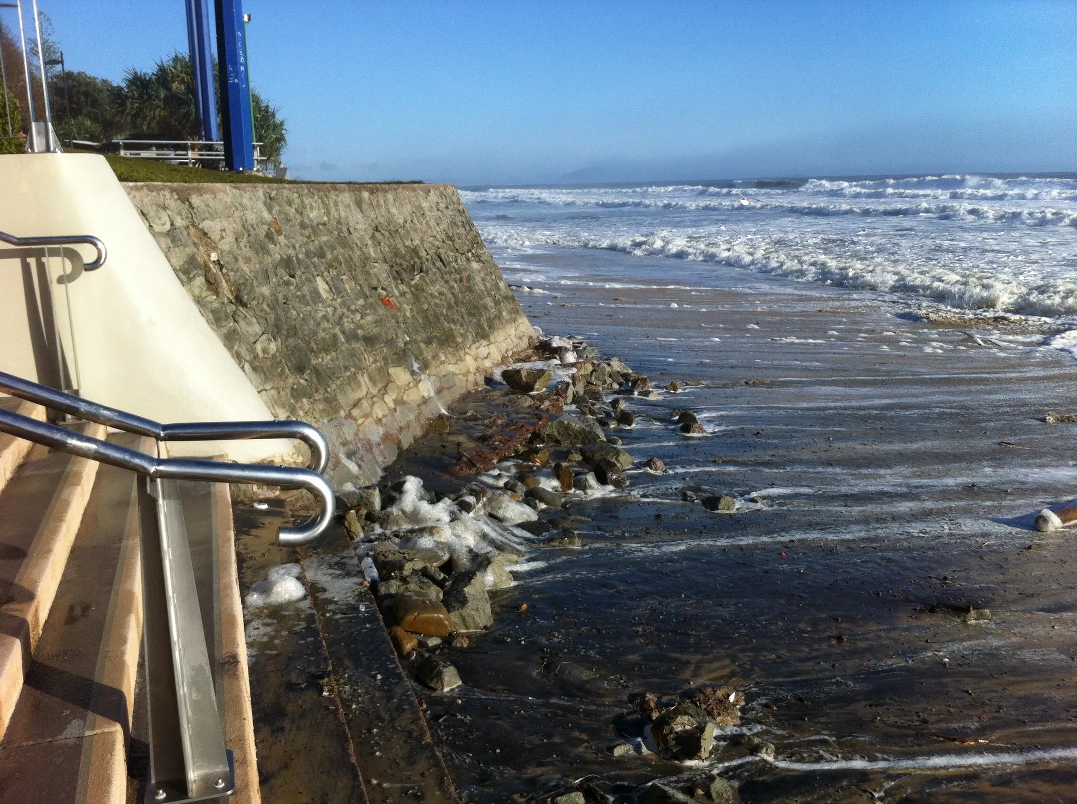Seawall damage after TC Oswald2