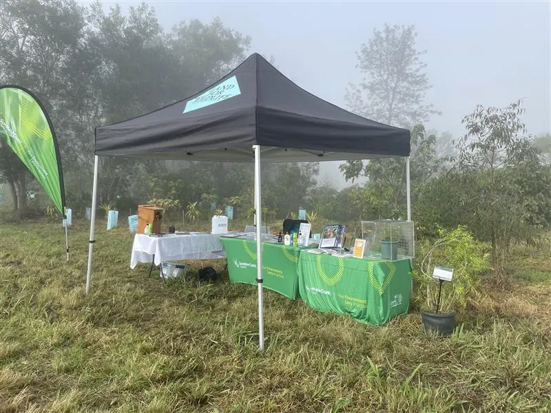 Invasive Weeds Project community day display tent