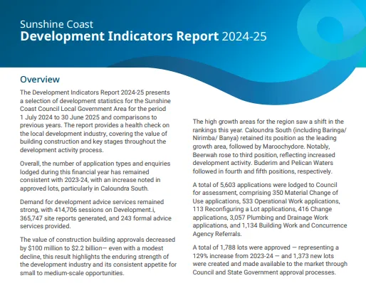 An image about View the 2024/25 development indicators report