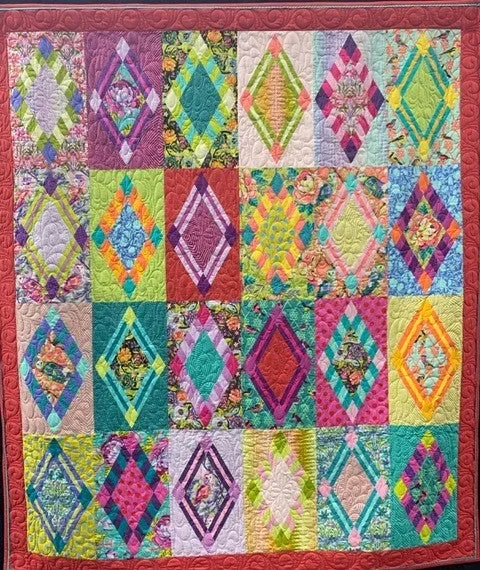 Quilt made by club members to be raffled at the 2025 Quilt Show with proceeds to go to Beerwah Schools Chaplaincy