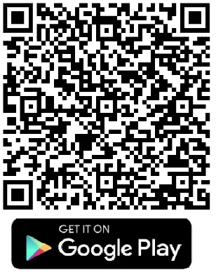 SCC App QR code for Google Play and Google Play logo with words 'Get it on Google Play'