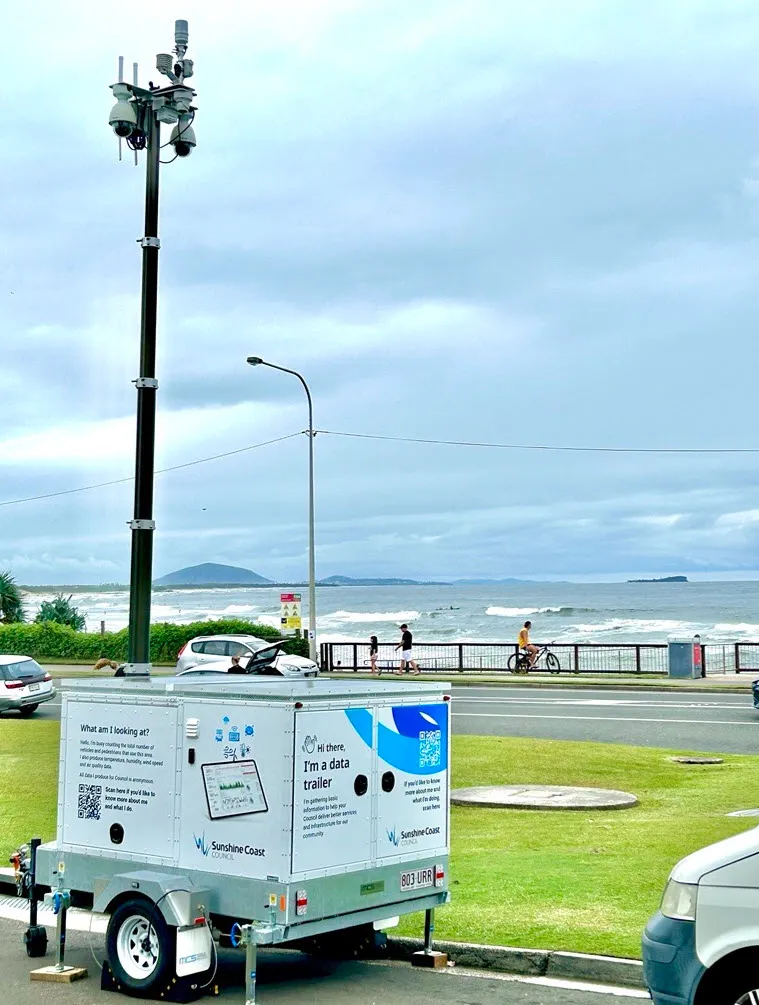 Data trailer at Alexandra Headland