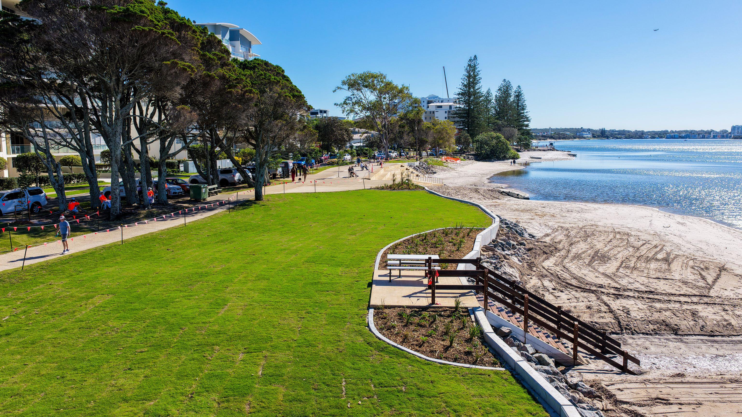 TS Onslow seawall renewal completed June 2026 - stairs to beach