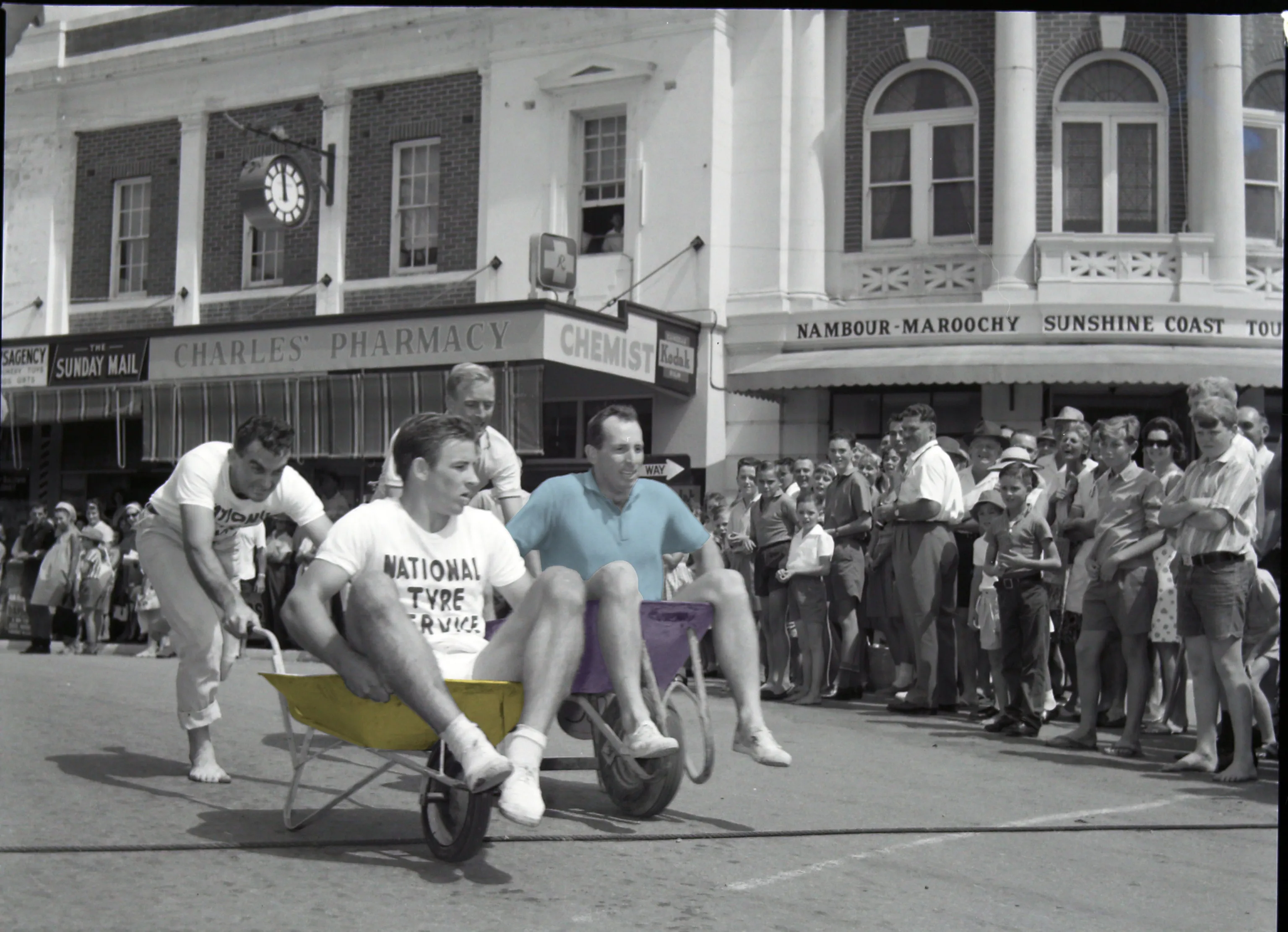 The Lions Club Wheelbarrow Derby, Nambour - 1965. Image Courtesy Picture Sunshine Coast