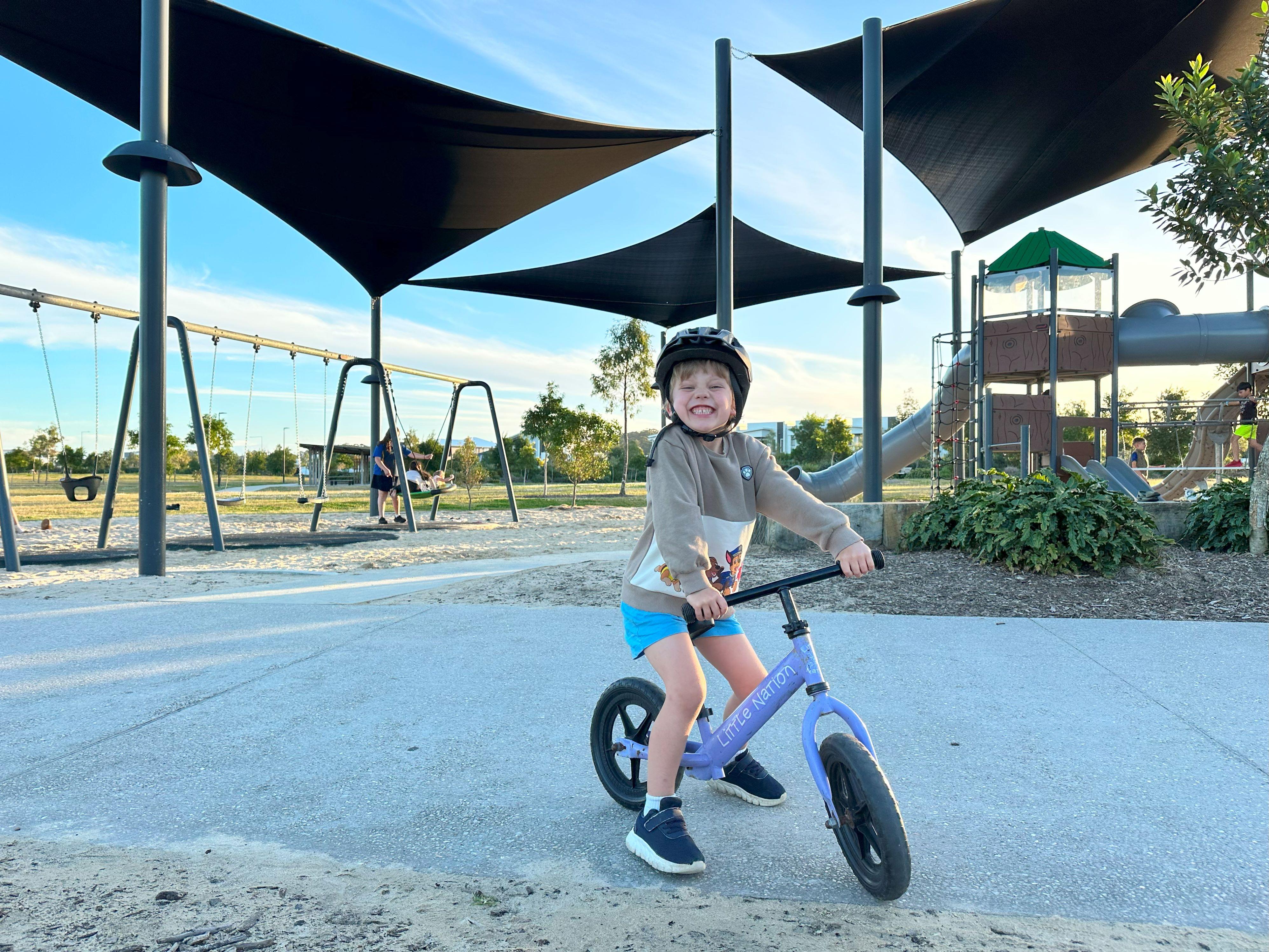 Flintwood Park boy on bike