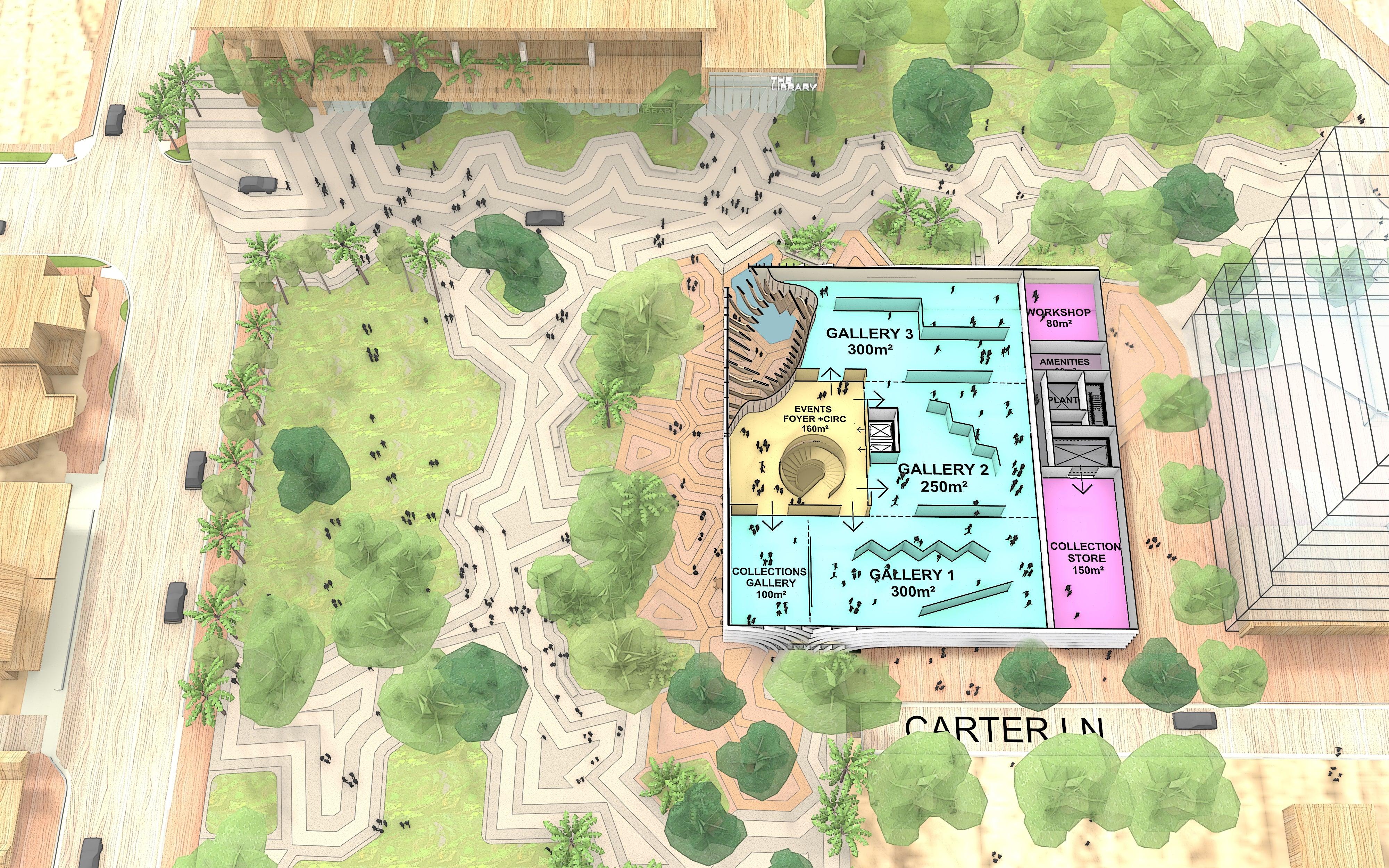 Artist impression subject to detailed design – 3D Plan Level 1