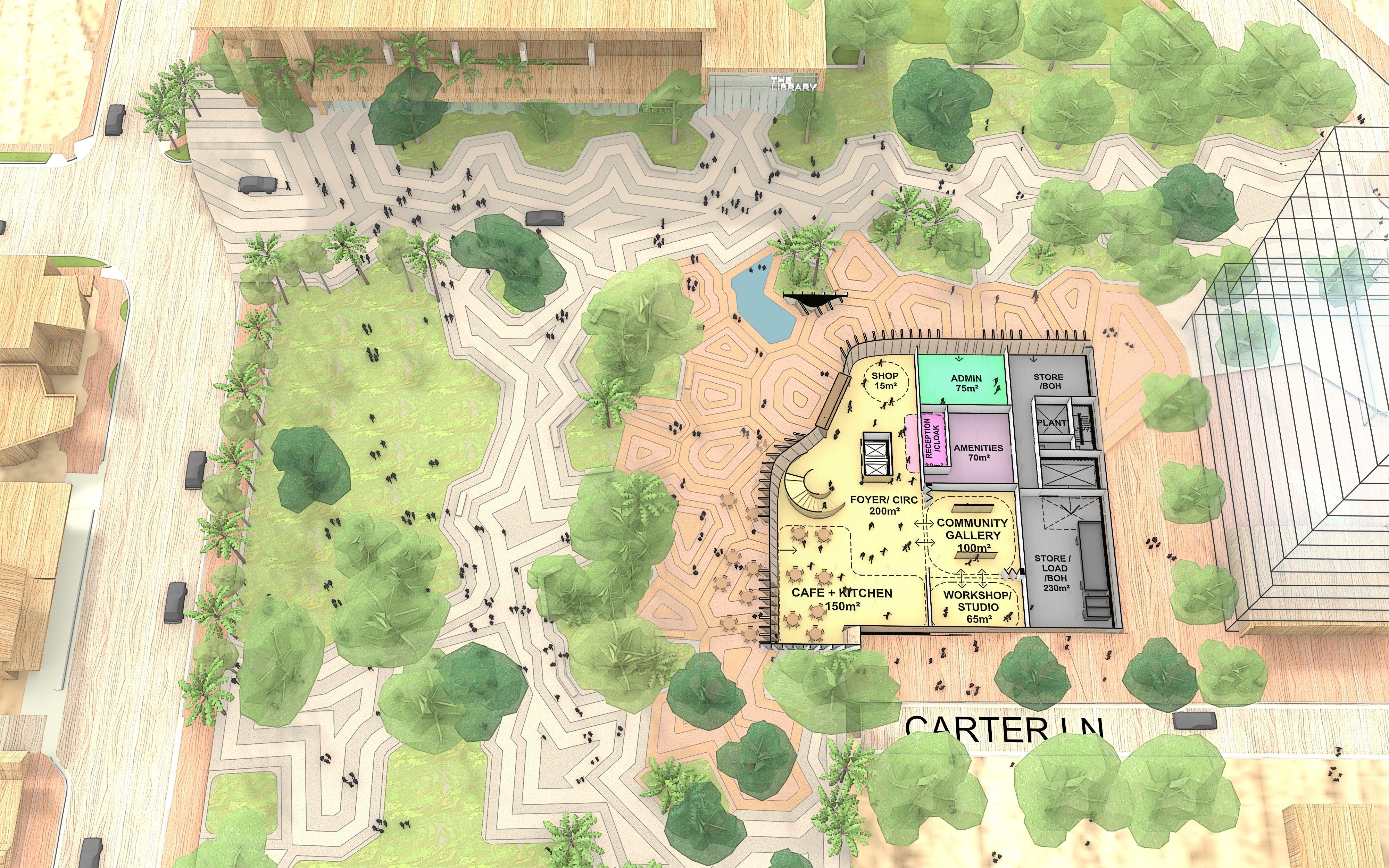 Artist impression subject to detailed design – 3D Plan Ground Floor