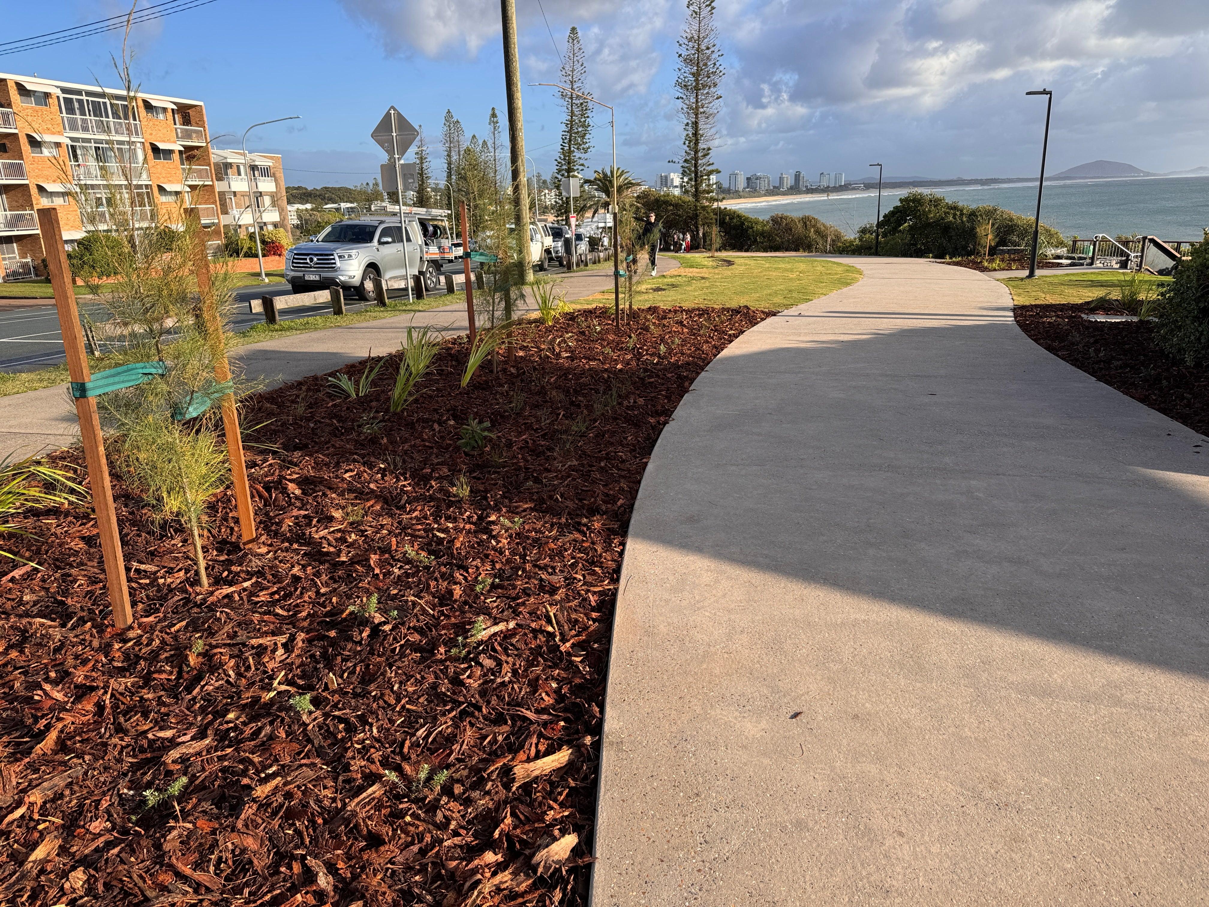 New 3.5m wide coastal pathway and landscaping.