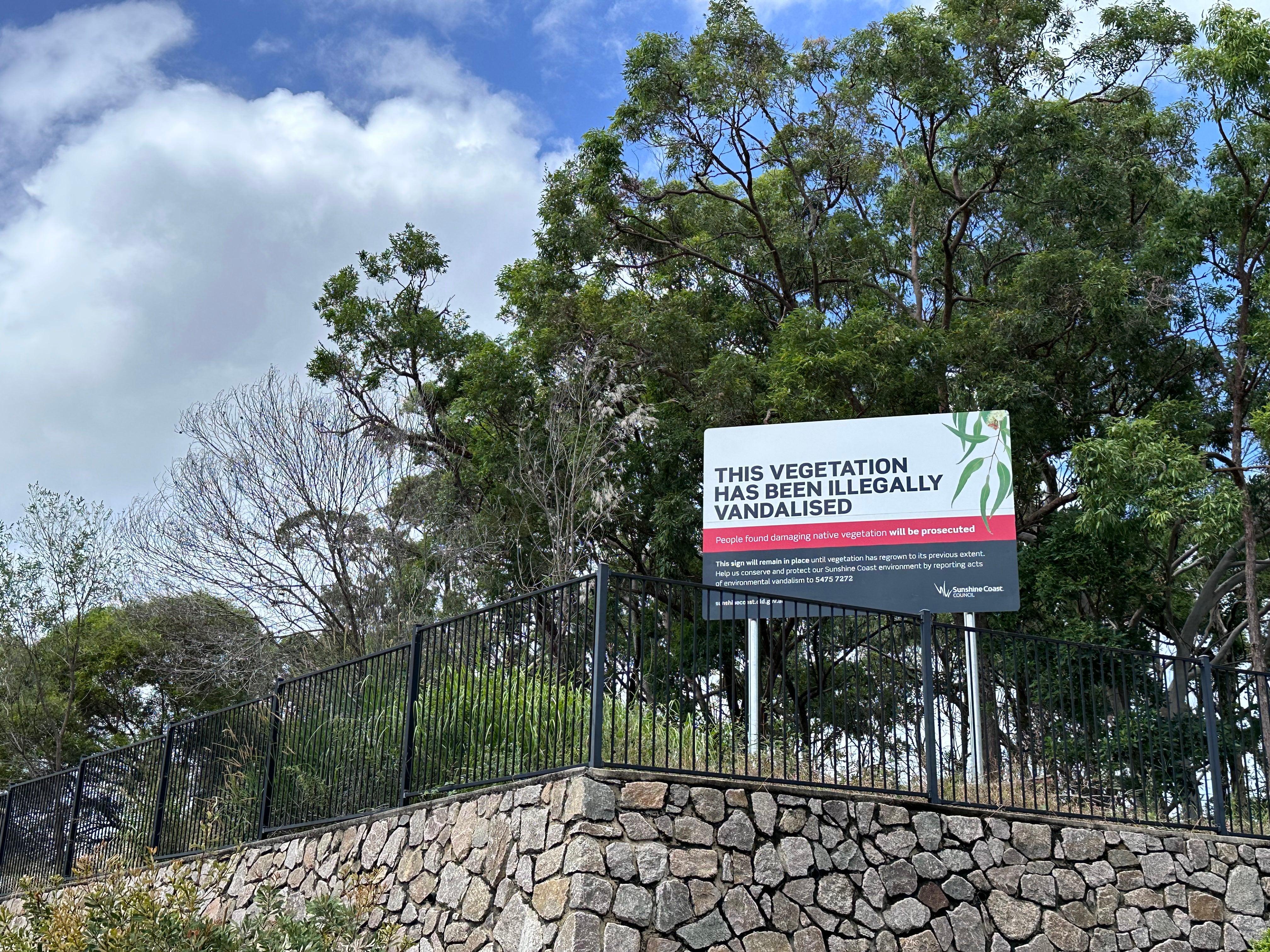 Council is taking a strong stance against vegetation damage.