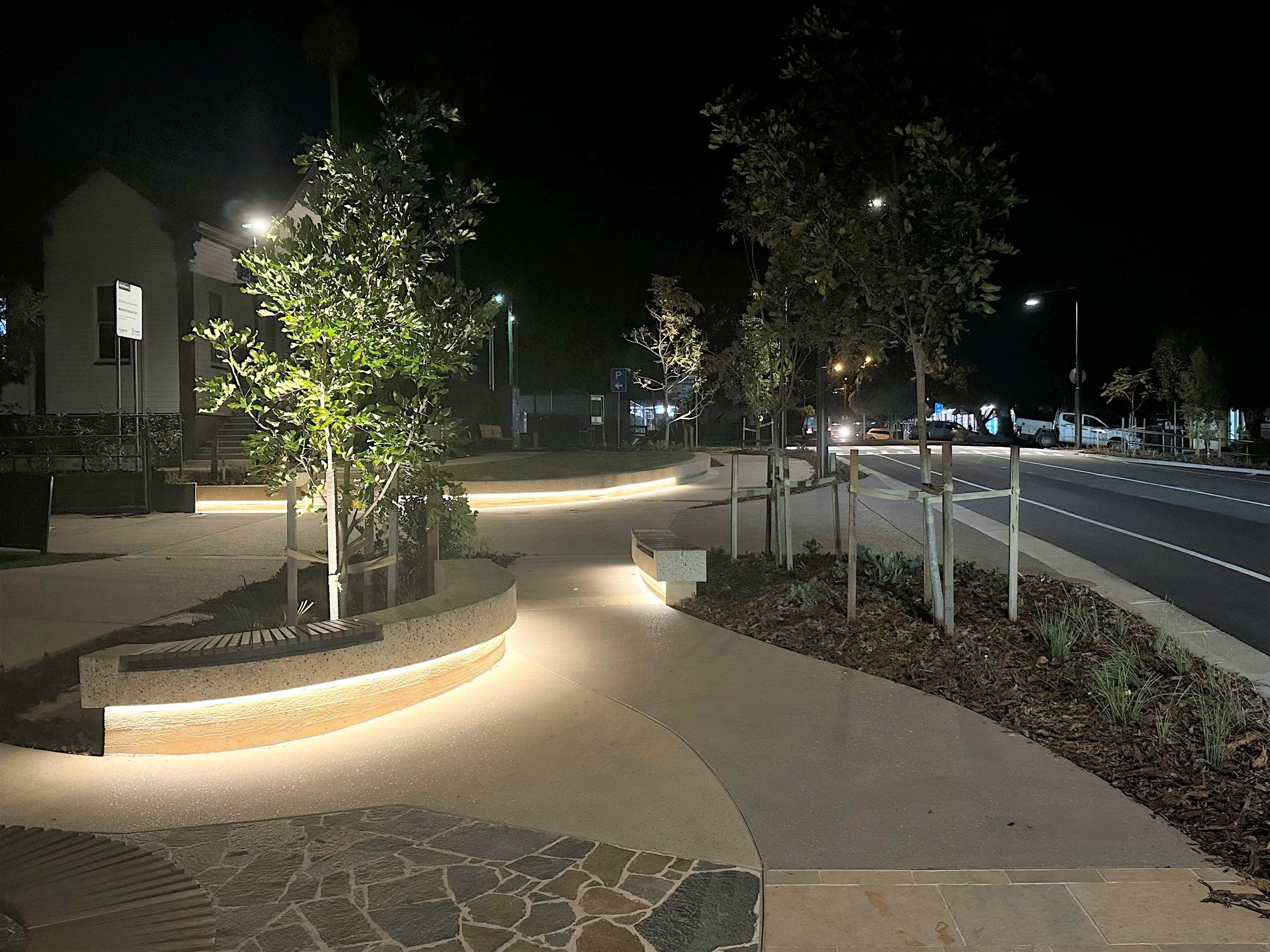 Upgraded streetscape