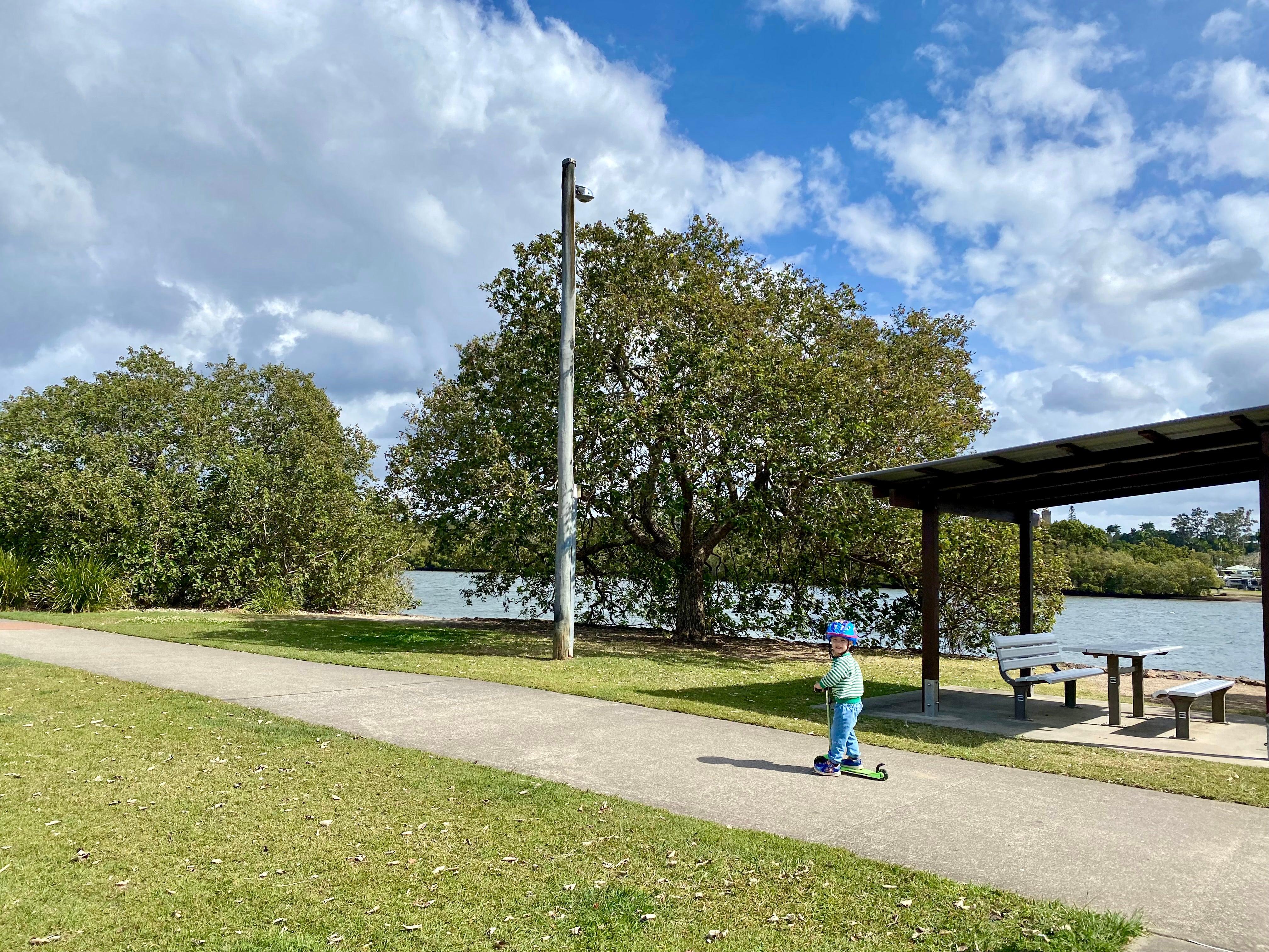 Muller Park Bli Bli boy on scooter