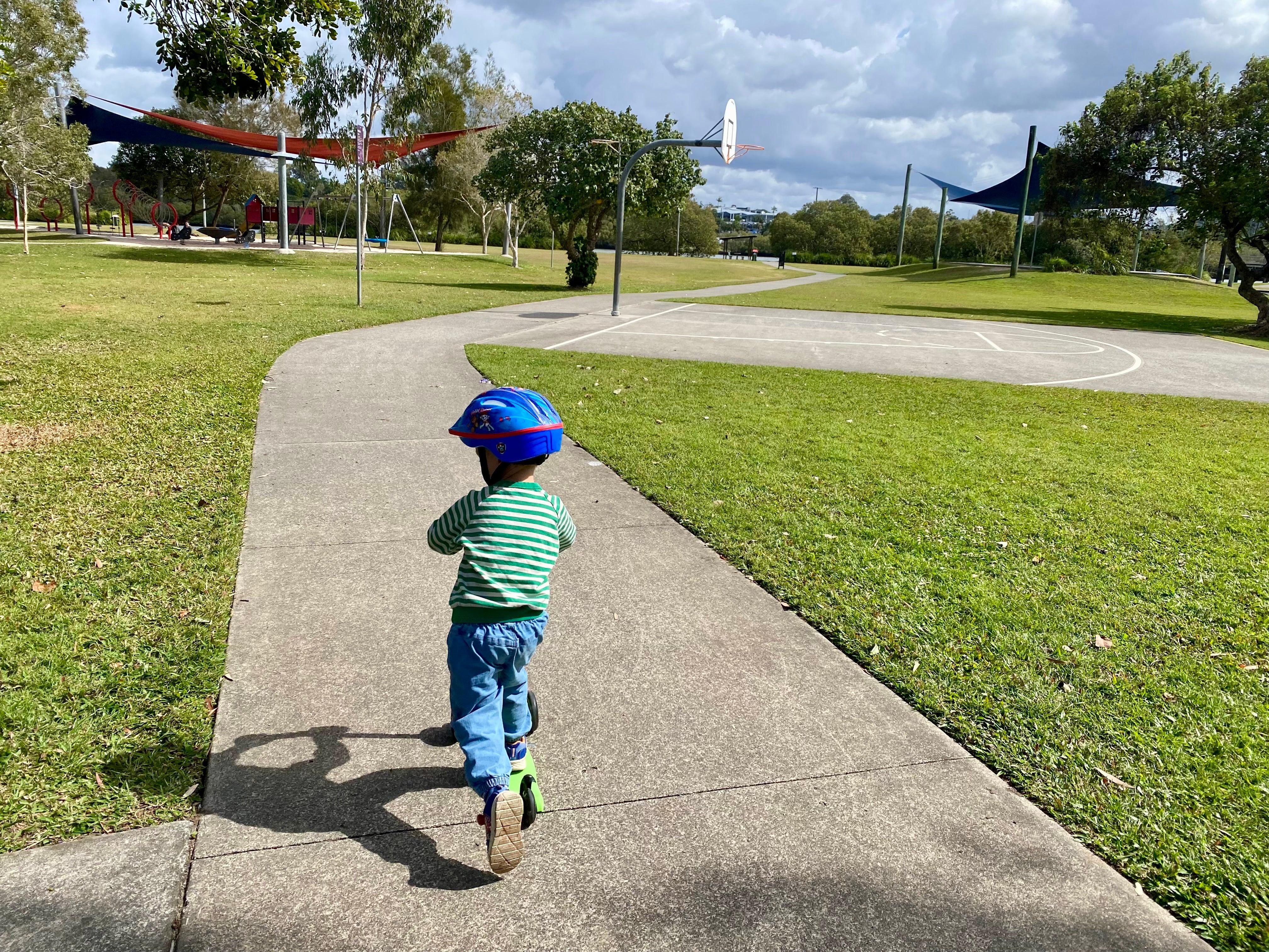 Muller Park Bli Bli boy on scooter