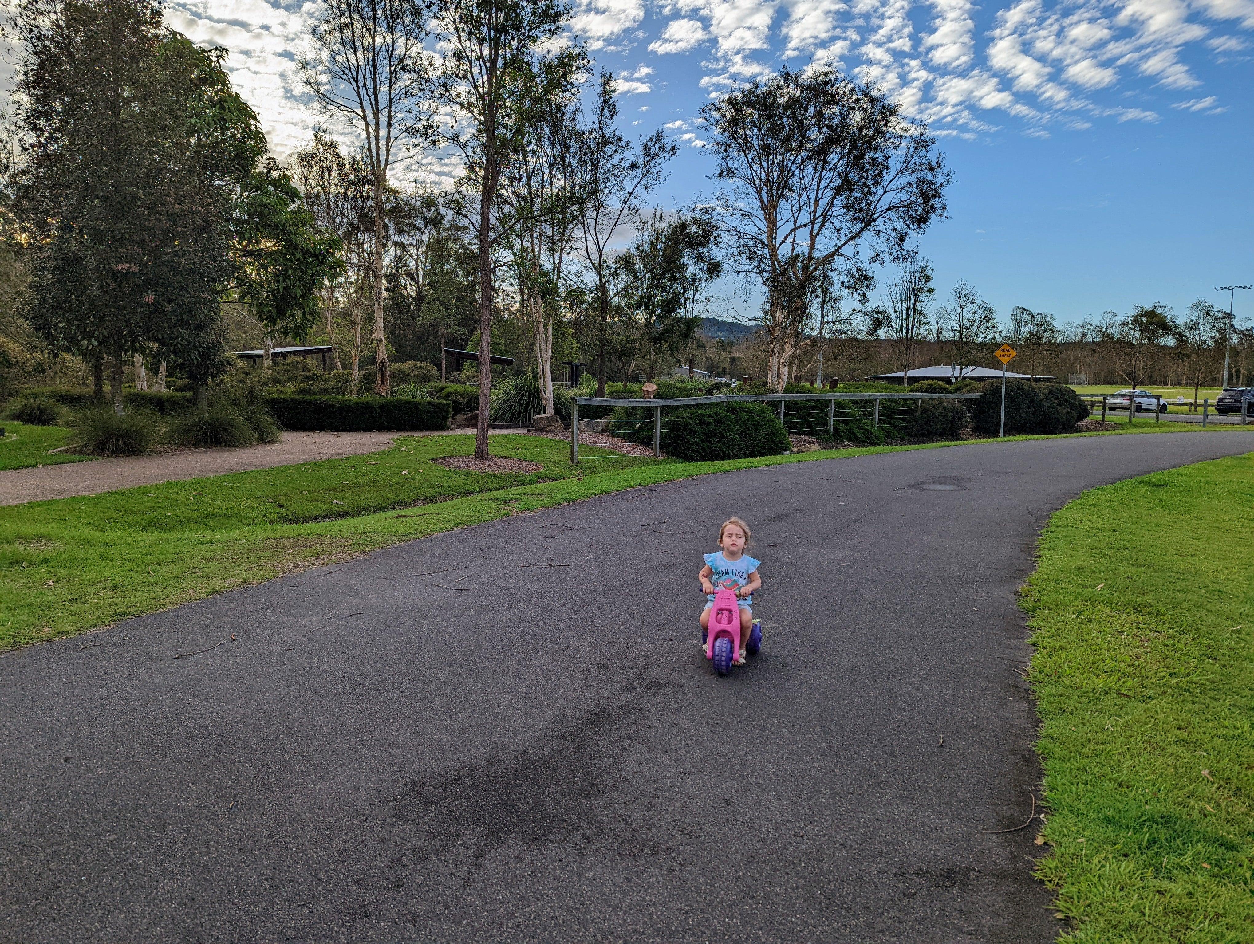 Skippy Park, Landsborough child on bike