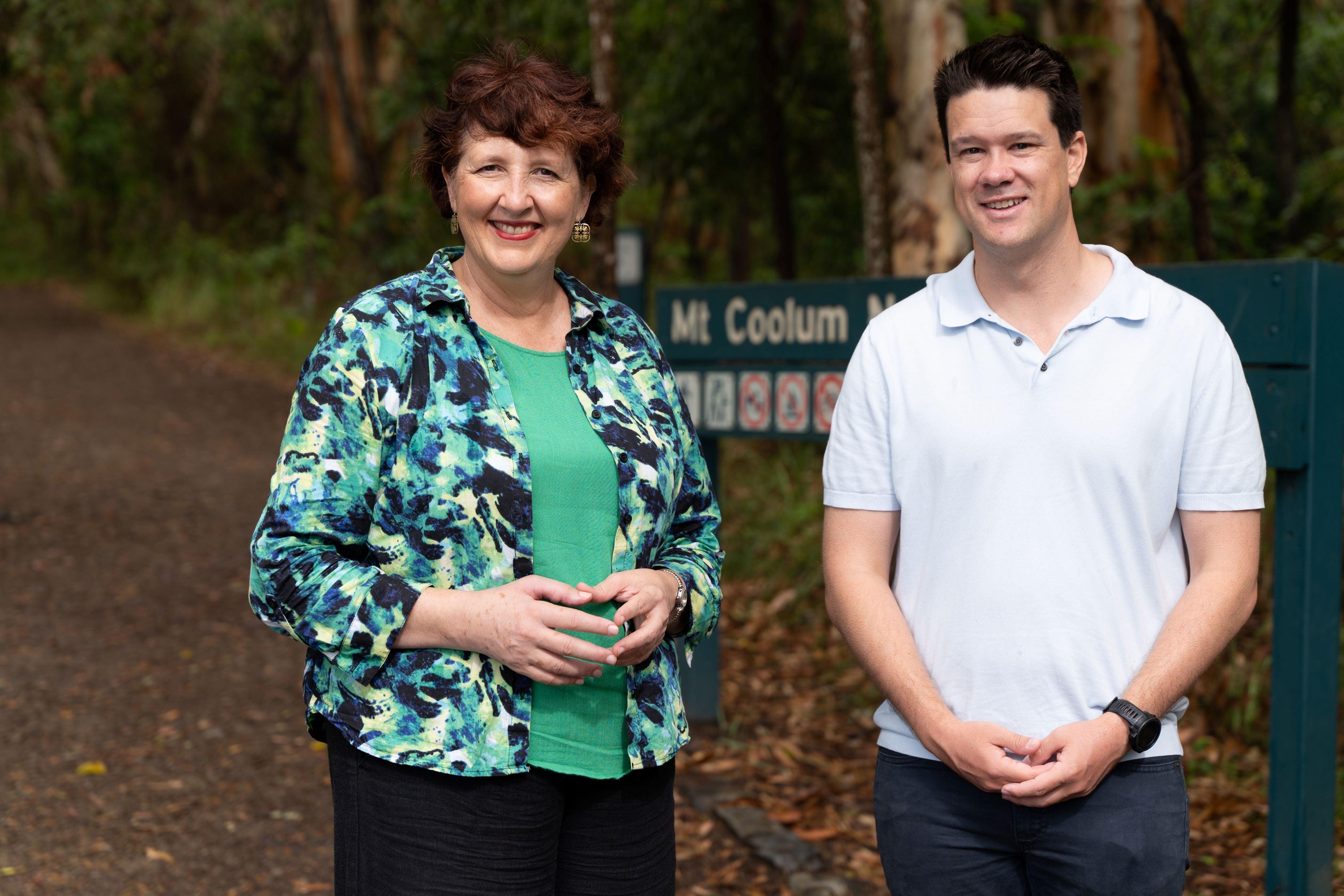 Member for Maroochydore, Fiona Simpson MP and Division 8 Cr Taylor Bunnag - Mount Coolum National Park (marking the completion of the new amenities)