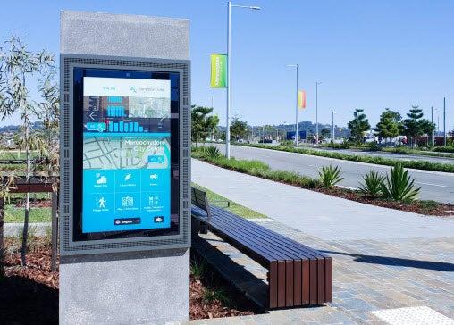 Interactive digital way finder located in Maroochydore City Centre