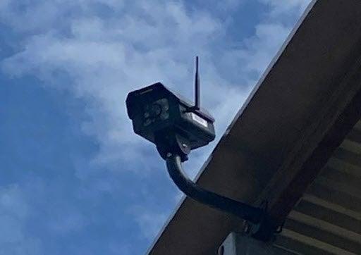 Object detection camera installed on cafe at Sugar Bag Rd Recreation Reserve