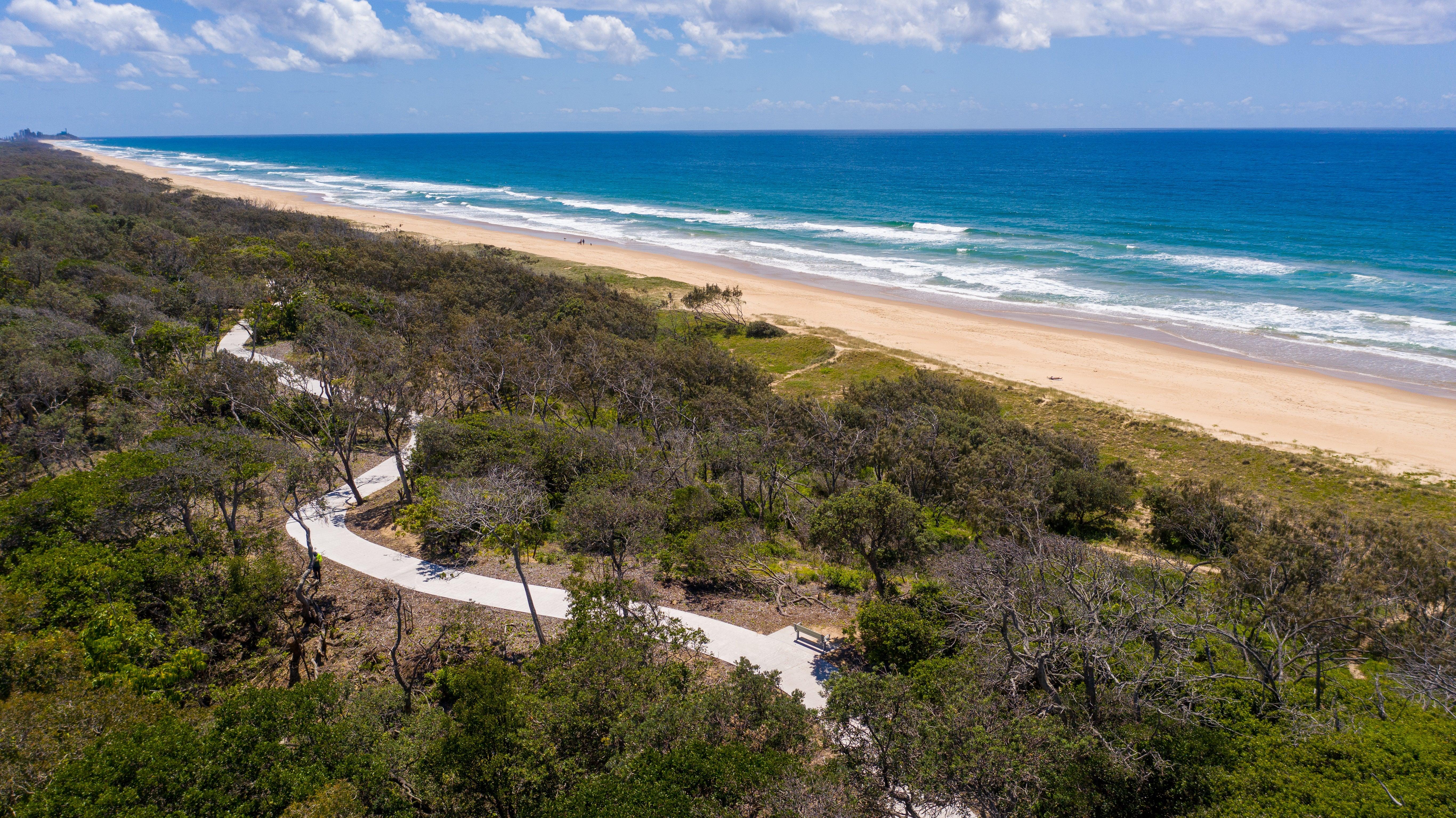 Aerial view of the 3m-wide coastal pathway.