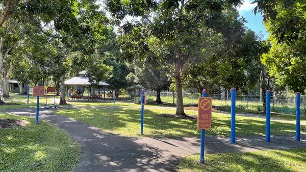 Bike education track at playground