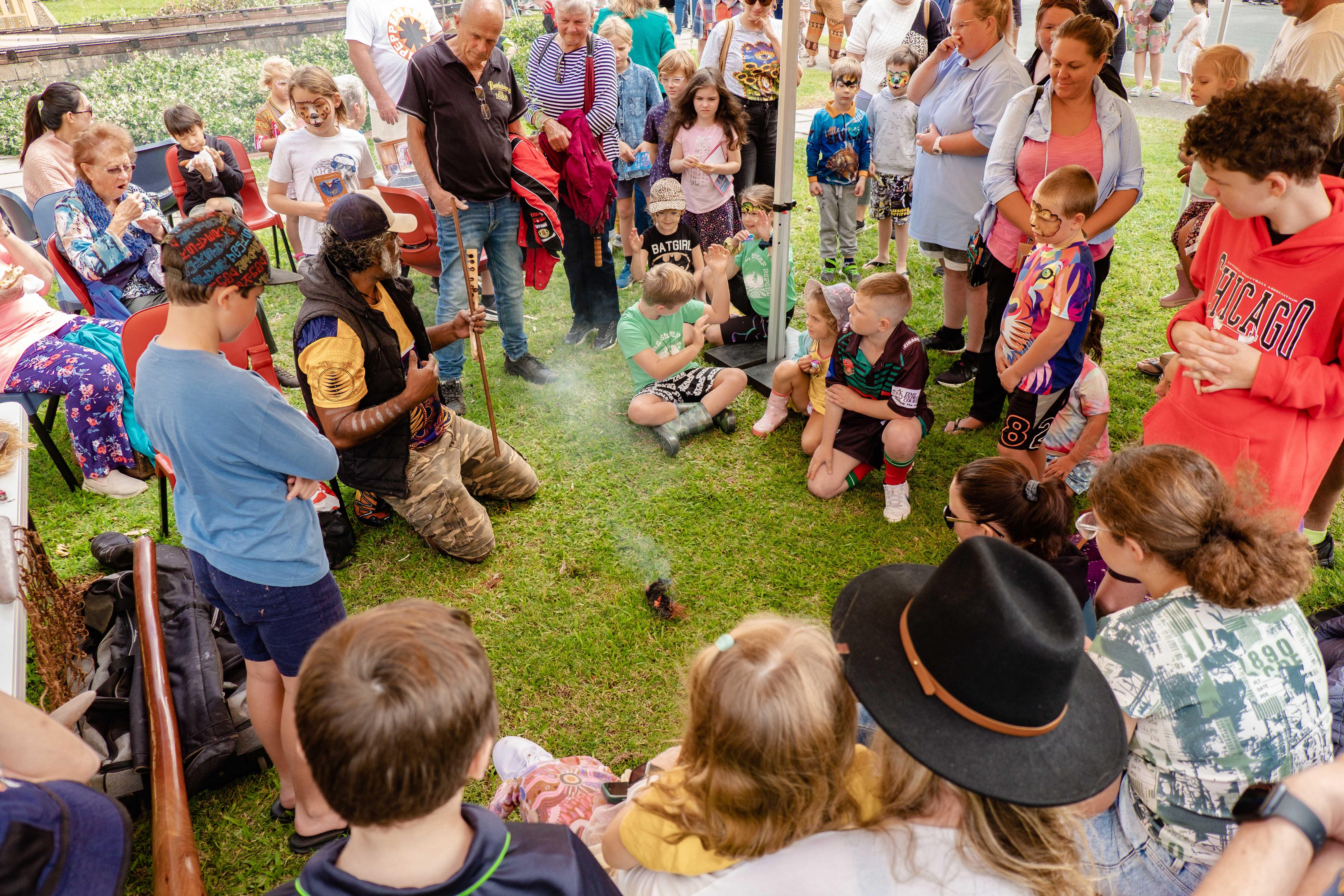First Nations demonstrations at the 2023 Landsborough Museum Street Festival
