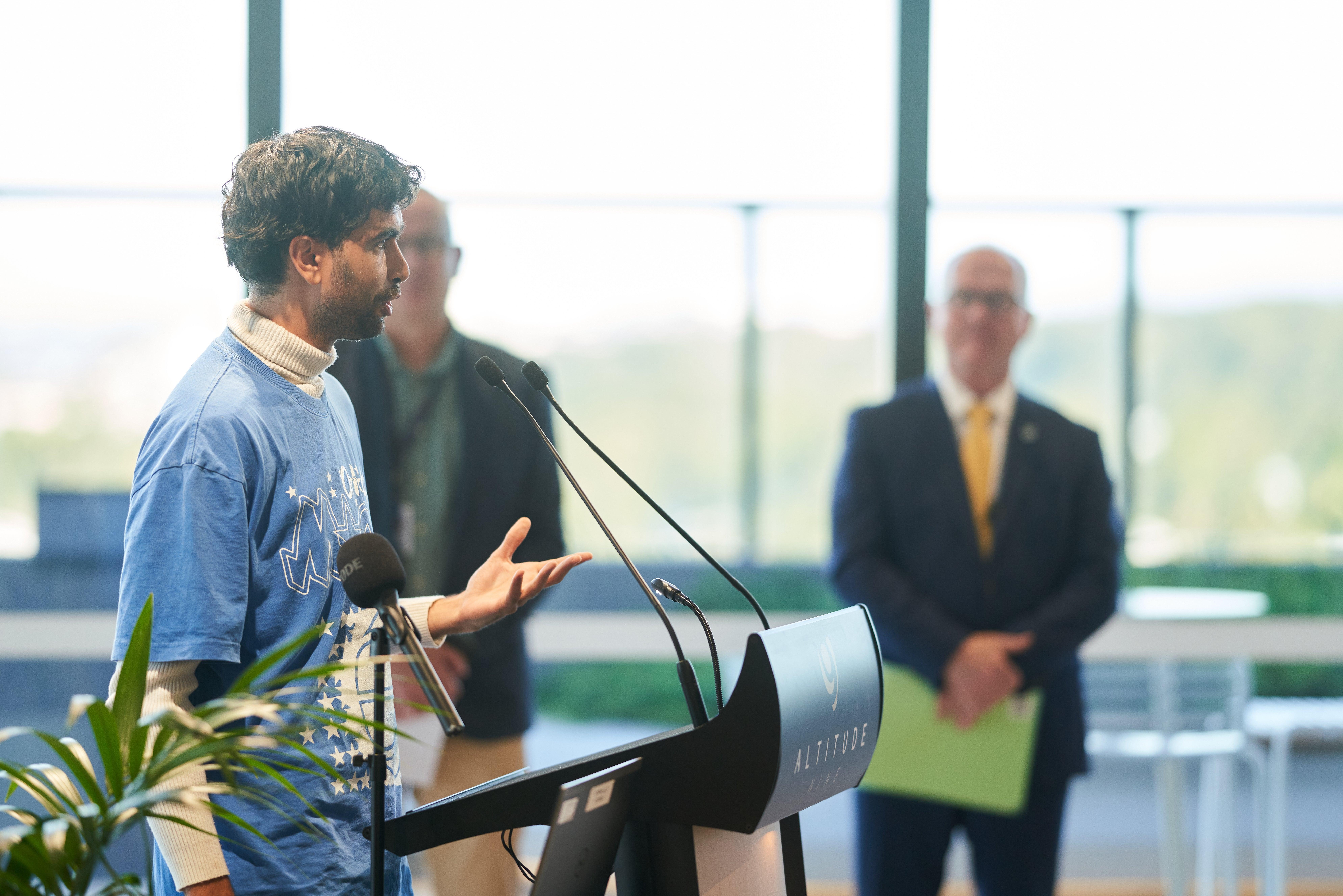 Ezekiel Davis, traditional custodian and young Representative of the local Kabi Kabi people